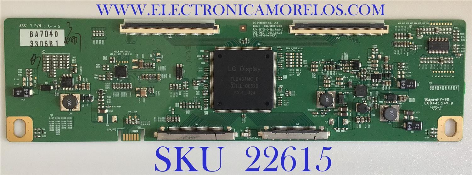 T-CON PARA MONITOR HP / 6871L-3306B / 6870C-0458A / 3306B / PNEL LM270WQ1 (SL)(C2) / MODELO Z27I