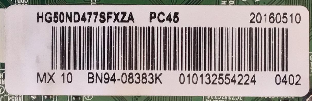 MAIN PARA TV SAMSUNG / BN94-08383K / BN97-09385K / 20160510 / PANEL CY-JJ050BGNV1H / MODELO HG50ND477SF - Imagen 4