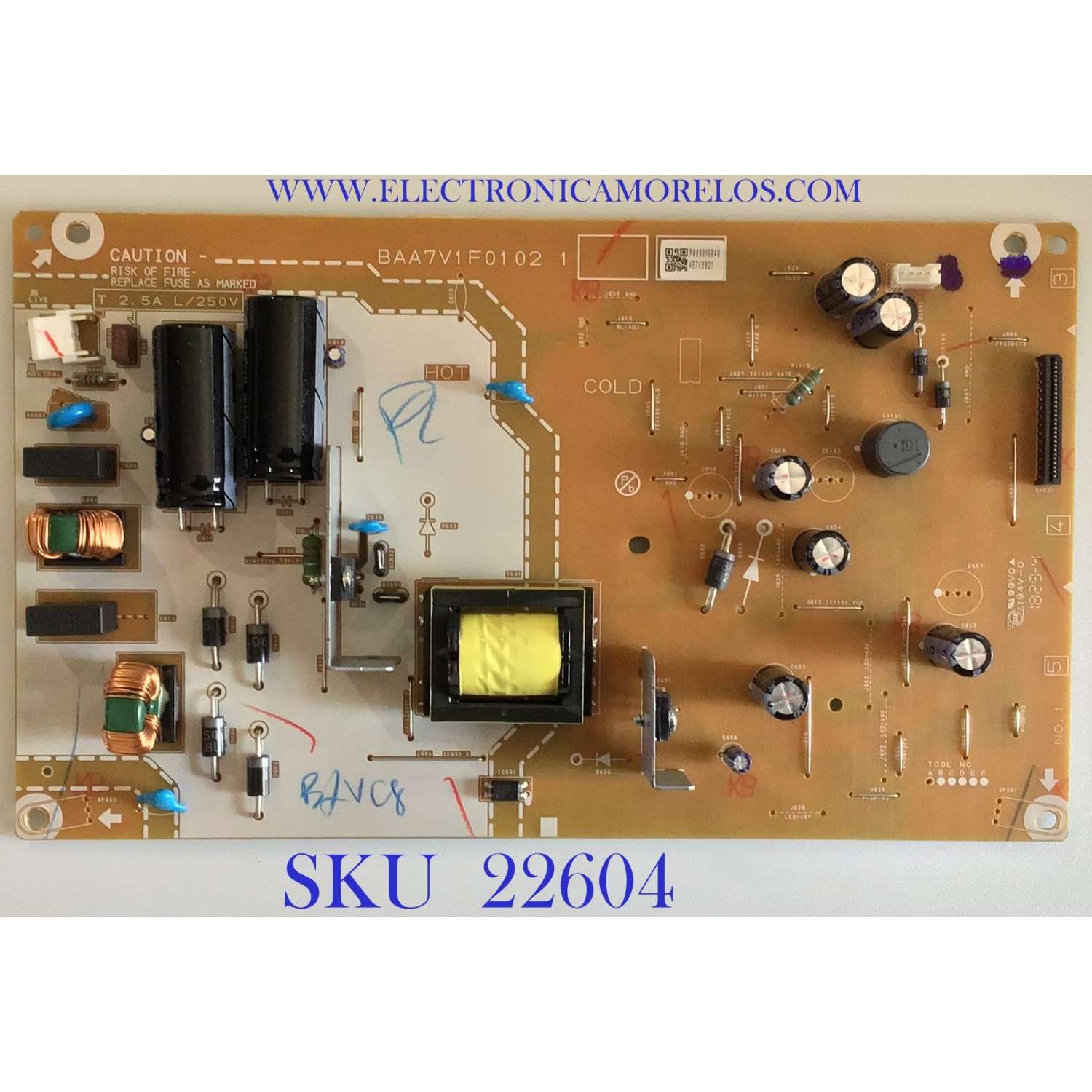 FUENTE DE PODER PARA TV PHILIPS / AB7V0MPW-001 / BAA7V1F0102 1 / AB7V0021 / MODELO 43PFL5603/F7