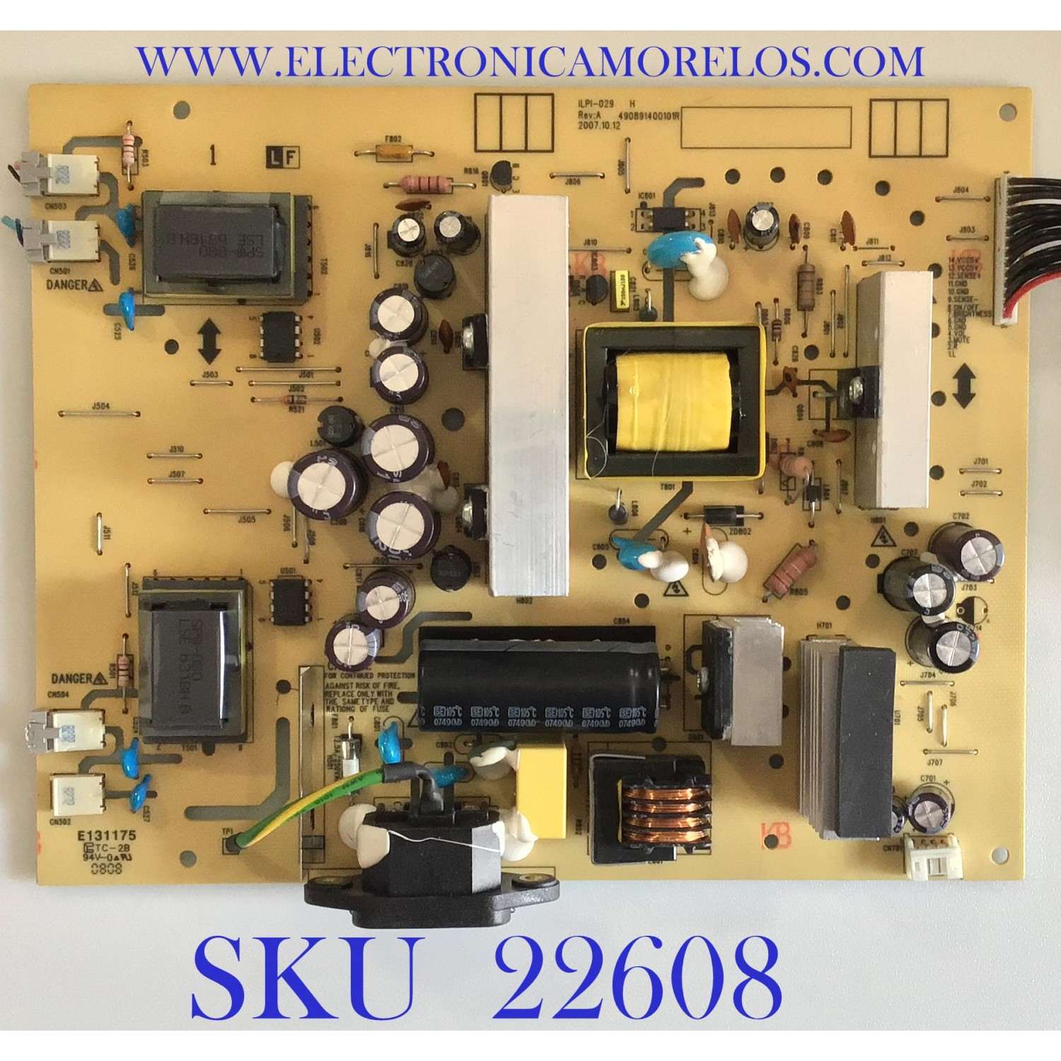 FUENTE DEPODER PARA MONITOR HP / 790891401A02R / 490891400101R / ILPI-029 / PANEL LM220WE1 (TL)(B3) / MODELO W2207H