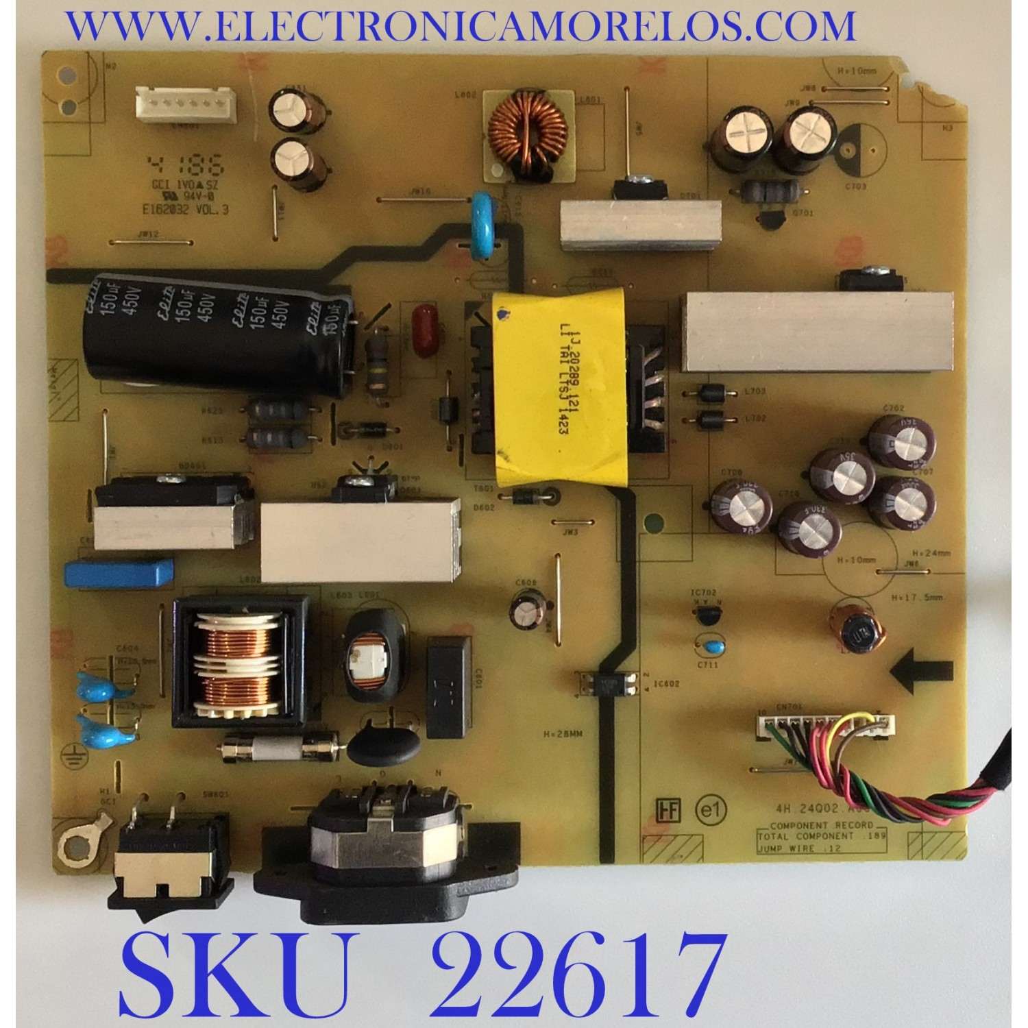 FUENTE DE PODER PARA MONITOR HP / 5E24Q02001 / 4H.24Q02.A00 / 1325021 / PANEL LM270WQ1 (SL)(C2) / MODELO Z27I