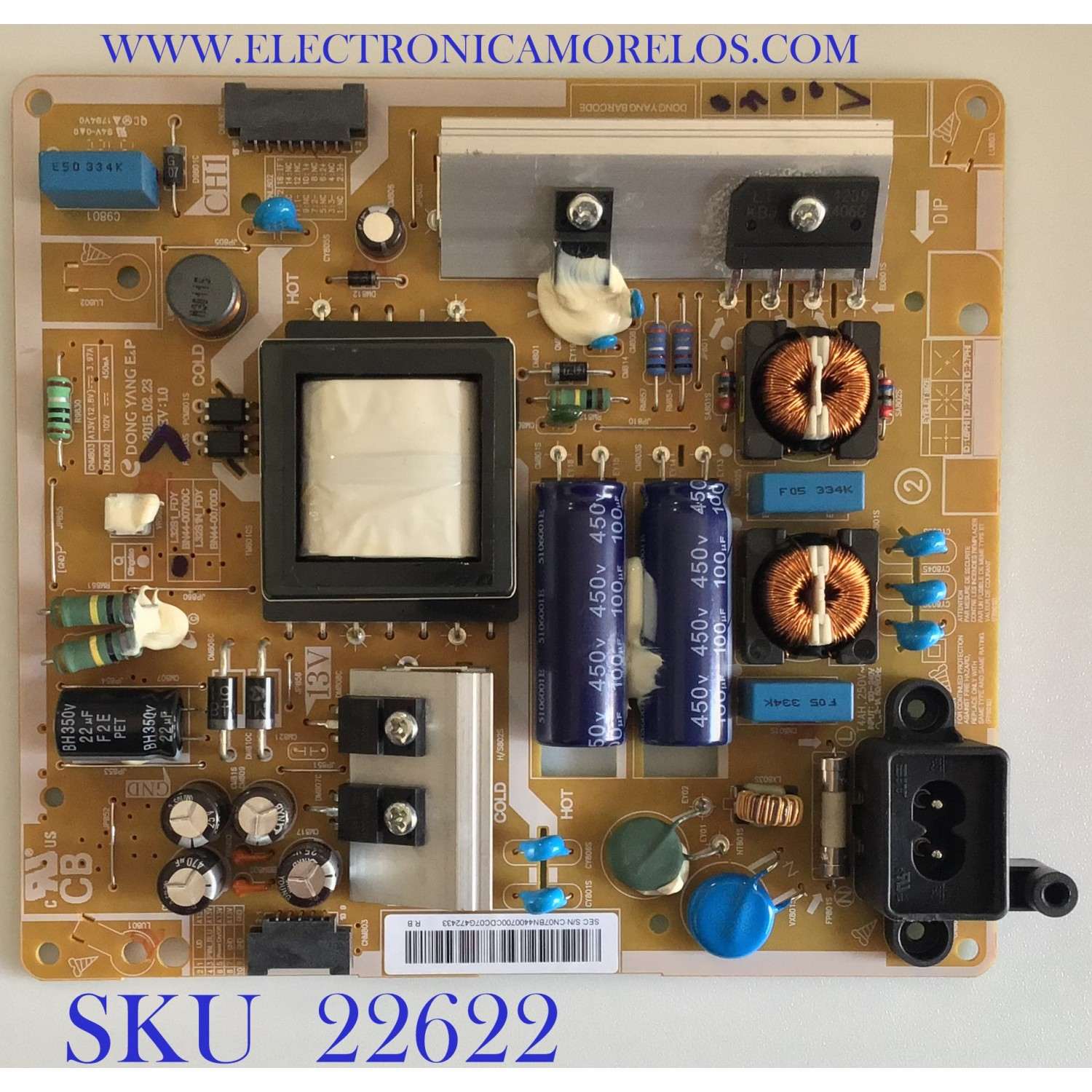 FUENTE DE PODER PARA TV SAMSUNG / BN44-00700C / L32S1_FDY / BN4400700C / PANEL CY-GH032CSLV1H / MODELO UN32J6300AFXZA TD01