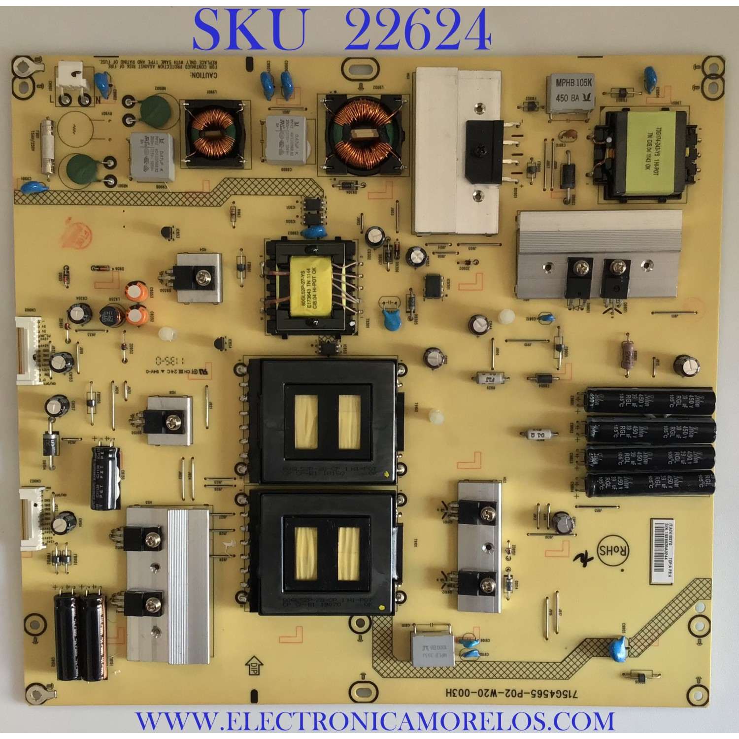 FUENTE DE PODER PARA TV VIZIO / ADTVA2419XYG / 715G4565-P02-W20-003H / A2419XYG / PANEL T420HB01 V.0 / MODELO M3D420SR LTMAKQBM