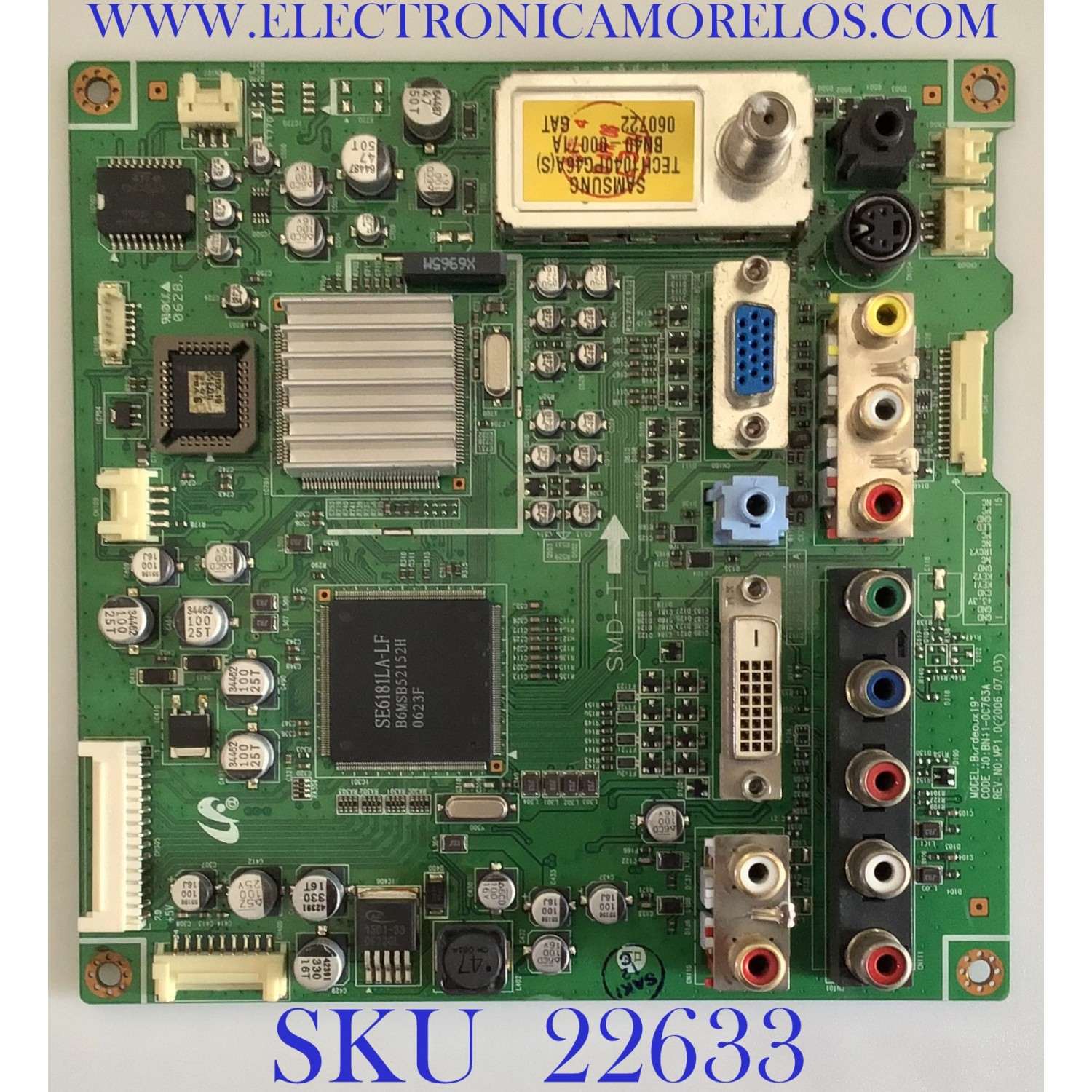 MAIN PARA TV SAMSUNG / BN94-01036A / BN41-00763A / BN97-01098A / PANEL LTM190M2-L01 / MODELO LNS1952WX/XAA