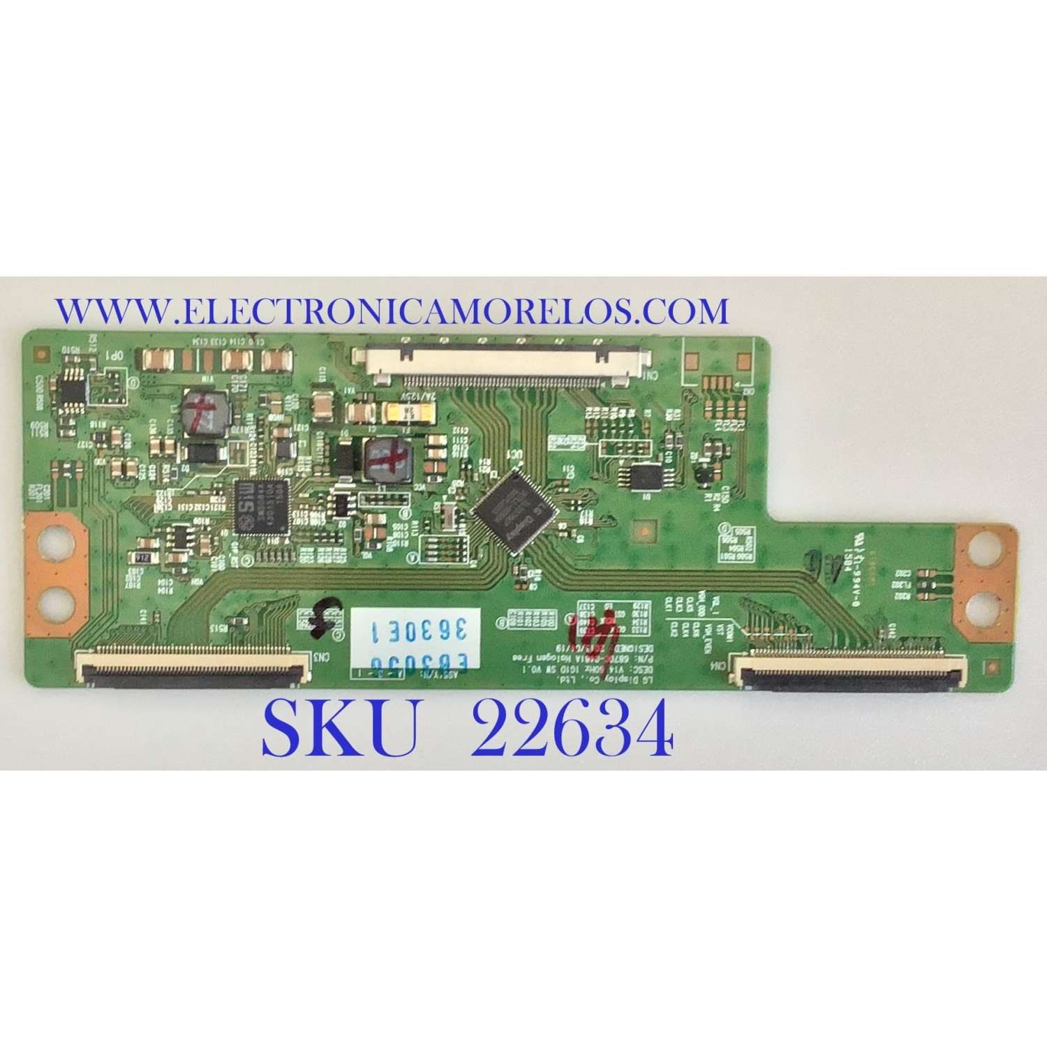 T-CON PARA TV LG / 6871L-03630E / 6870C-0481A / 3630E / PANEL LC490DUE (MG)(A6) / MODELO 49LF5500-UA.BUSYLJR