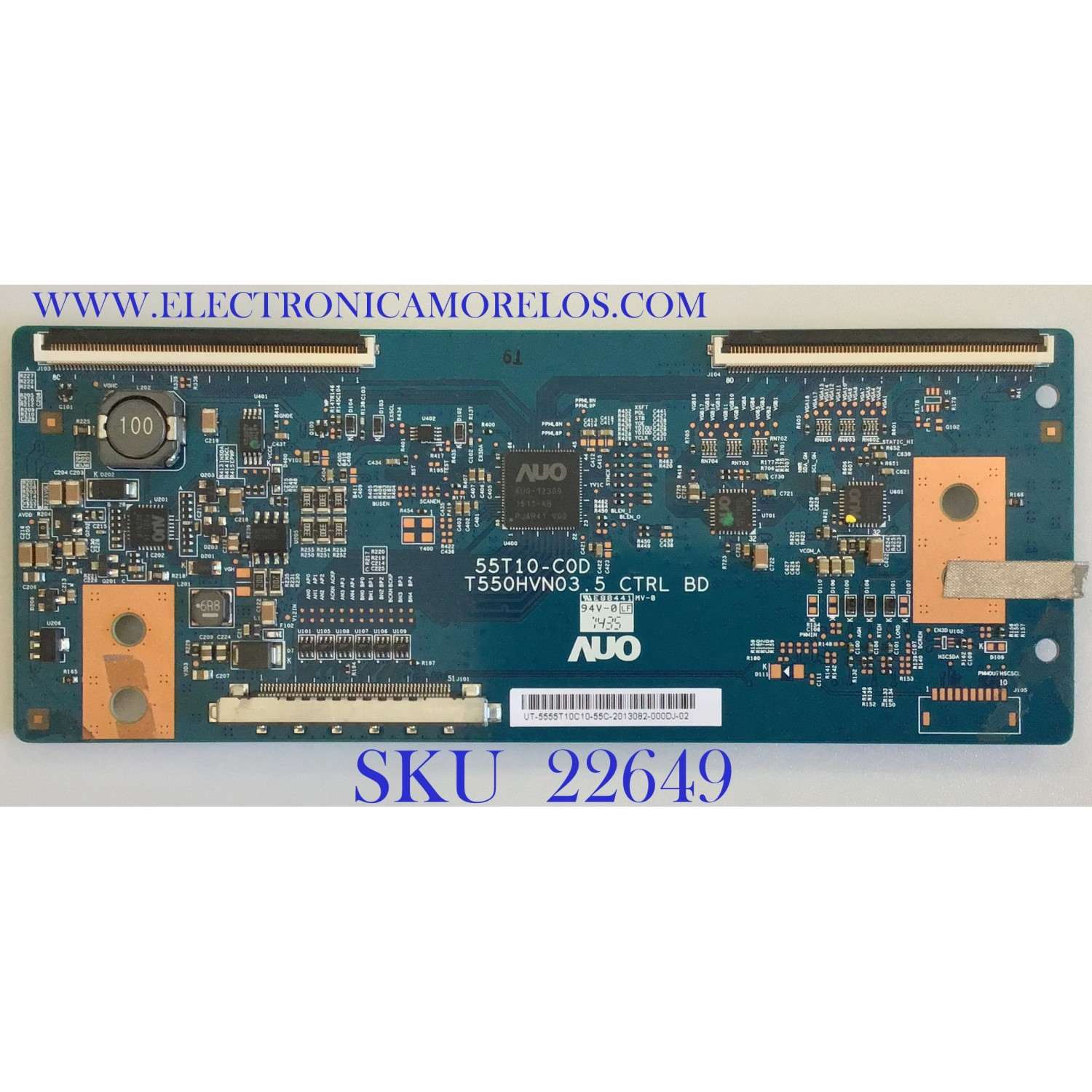 T-CON PARA  TV SCEPTRE / 55.55T10.C10 / 55T10-C0D / T550HVN03.5 / 5555T10C10 / PANEL HK550WLEDM-AH99H / MODELO E555BV