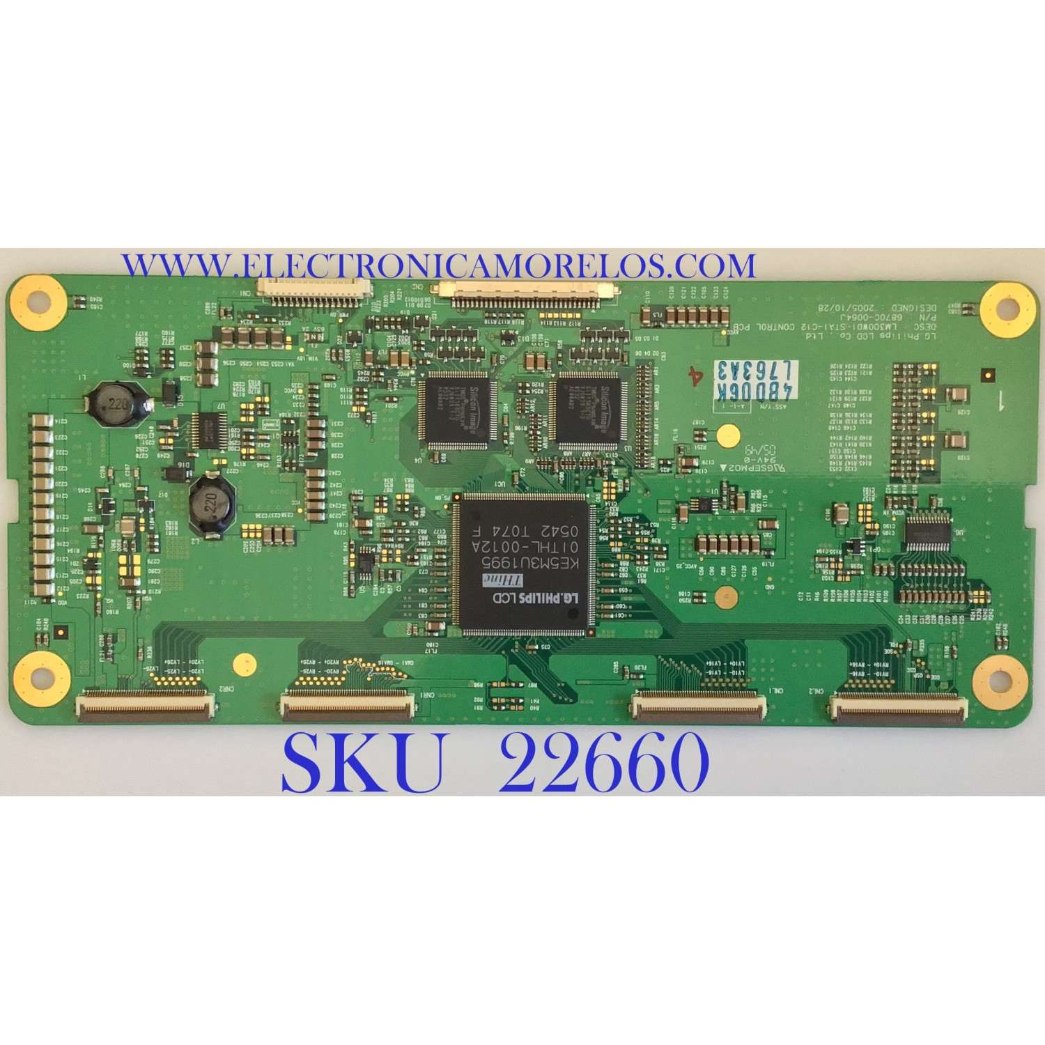 T-CON PARA MONITOR DELL / 6871L-0763A / 6870C-0064J / 763A / PANEL LM300W01 (ST)(A1) / MODELO 3007WFP