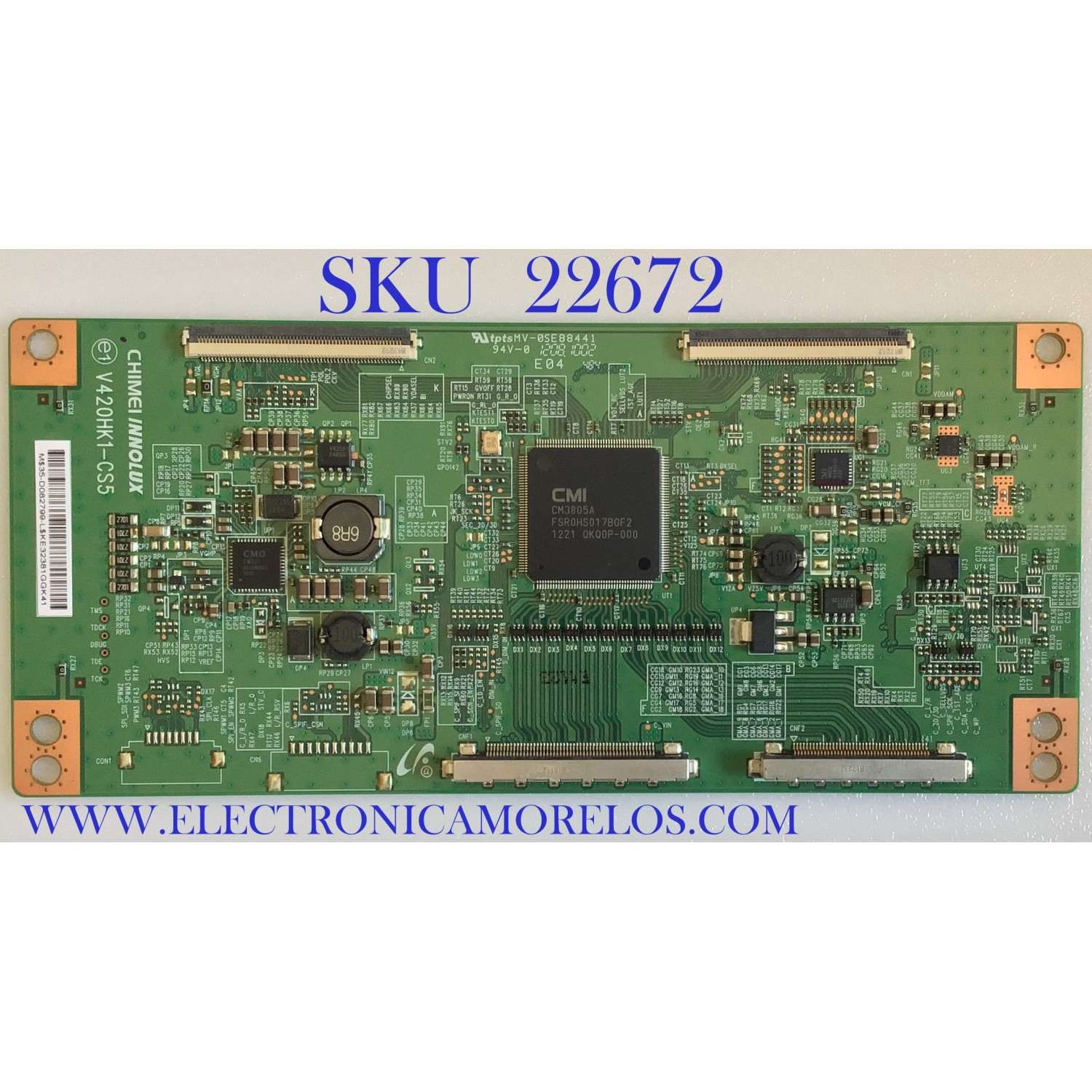 T-CON PARA TV PANASONIC / 35-D082799 / V240HK1-CS5 / PANEL V500HK1-LE6 REV.C7 / MODELO TC-L50E60