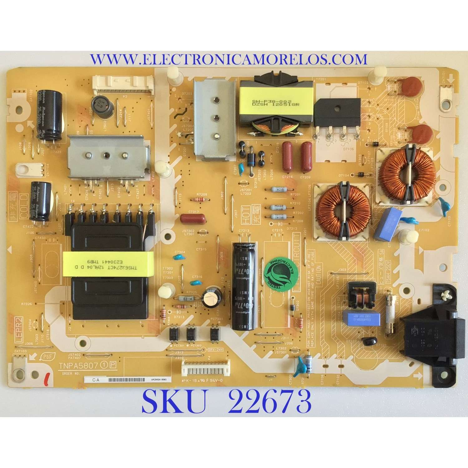 FUENTE DE PODER PARA TV PANASONIC / TNPA5807CA / TNPA5807 / MODELO TC-L50E60