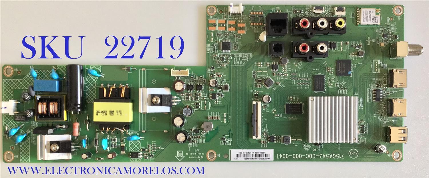 MAIN FUENTE PARA TV VIZIO / XJCB02K010 / 715GA543-C0C-000-004T / (X)XJCB02K010010X/J8KKA2L / PANEL TPT320B5-FHBN0.K REV:S49P2AP / MODELO D32F-G1 LTQUQMKV