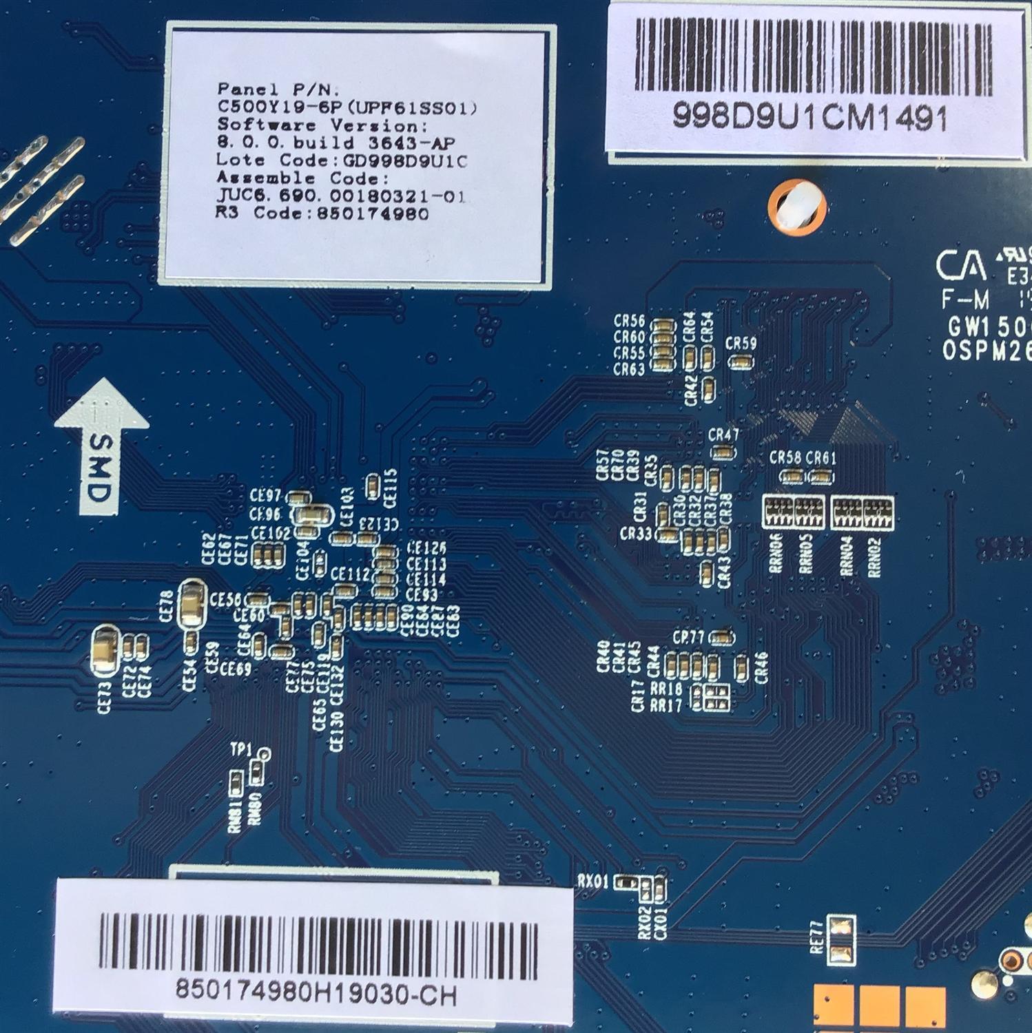 MAIN PARA TV ONN / NUMERO DE PARTE JUC7.820.00180256 / HLS373C-IU / 998D9U1C / 998DU1CM1491 / PANEL C500Y19-6P(UPF61SS01) / MODELO 100005396  / ESTA TARJETA ES CHINA Y ES UTILIZADA EN DIFERENTES MARCAS Y MODELOS / ENTRAR A DESCRIPCIÓN DEL PRODUCTO - Imagen 2