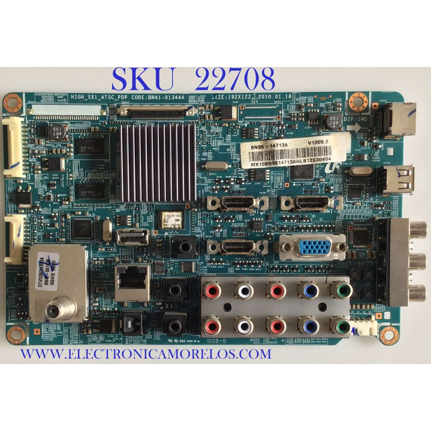 MAIN PARA TV SAMSUNG / BN96-14713A / BN41-01344A / SUSTITUTAS BN94-03262G / BN94-03775B / BN96-15072A / PANEL S50FH-YB06 / MODELO PN50C550G1FXZA