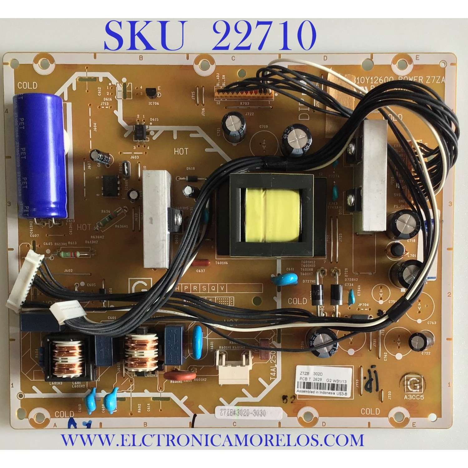 FUENTE DE PODER PARA TV SANYO / 1LG4B10Y12600 Z7ZB / 1LG4B10Y12600 / Z7ZB 302D / PANEL V390HJ1-LE1 Rev.C1 / MODELO DP39E23 P39E23-00