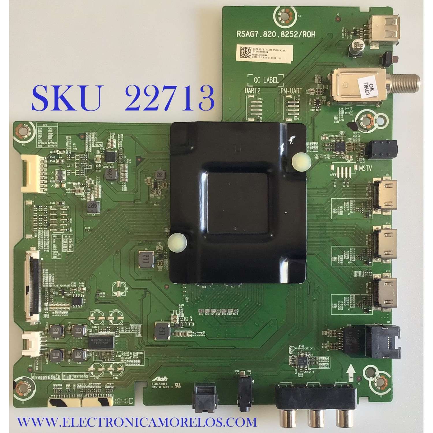 MAIN PARA TV HISENSE / 237847 / RSAG7.820.8252/ROH / 233010 / PANEL HD650S1U51-L2\S0\GM\ROH / MODELO 65RGE