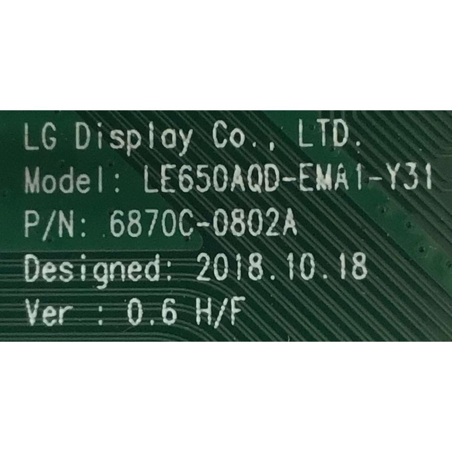 T-CON PARA TV LG OLED / NUMERO DE PARTE LJ94-6034B / 6870C-0802A / LE550PQL (HM)(A2) / 6034B / PANEL AC550AQL-FMA1 / DISPLAY LE550AQD (EM)(A3) / MODELOS OLED55C9AUA / OLED55C9AUA.DUSQLJR - Imagen 4
