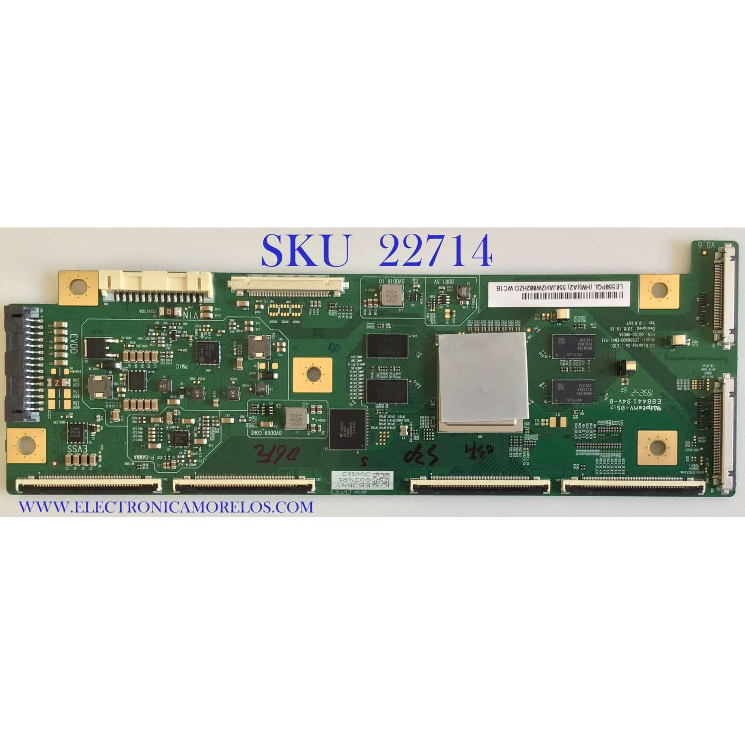 T-CON PARA TV LG OLED / NUMERO DE PARTE LJ94-6034B / 6870C-0802A / LE550PQL (HM)(A2) / 6034B / PANEL AC550AQL-FMA1 / DISPLAY LE550AQD (EM)(A3) / MODELOS OLED55C9AUA / OLED55C9AUA.DUSQLJR