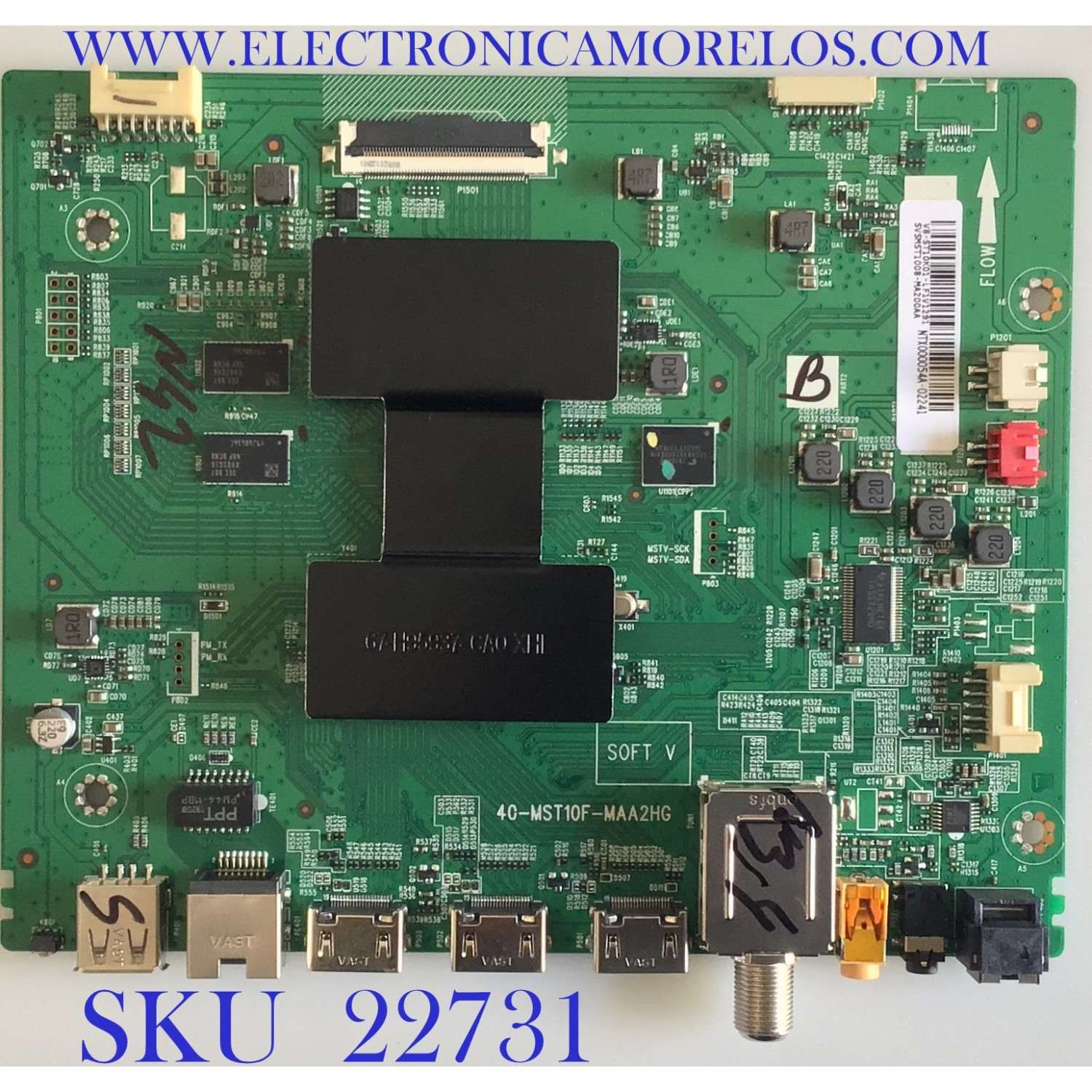 MAIN PARA TV TCL / V8-ST10K01-LF1V1291 / 40-MST10F-MAA2HG / SVSMST1008-MA200AA / PANEL T550QVN05.7 / MODELO 55S423LIAA /  55S425