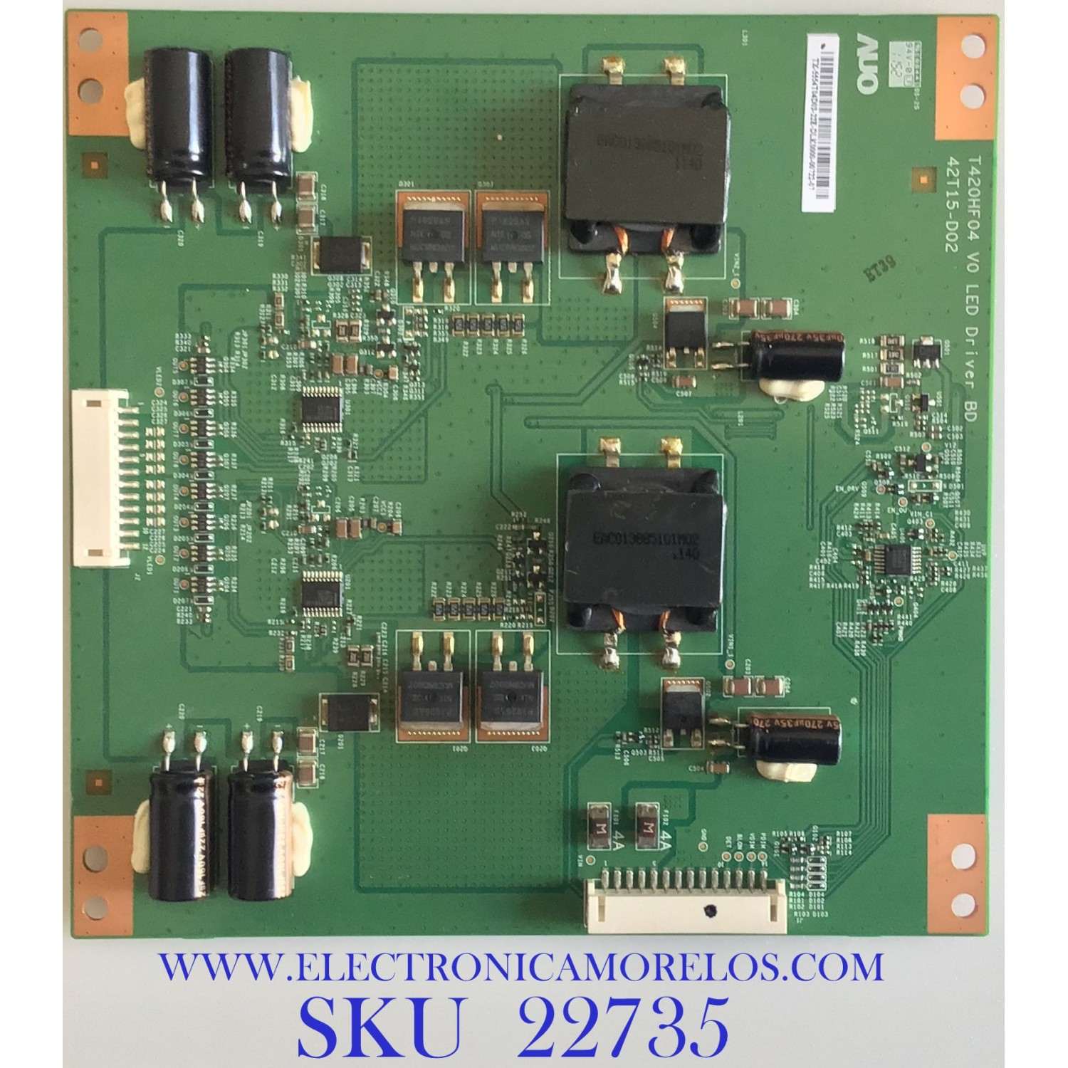 LED DRIVER PARA TV INSIGNIA / 55.54T04.D03 / T420HF04 V0 / 42T15-D02 / 5554T04D03 / PANEL T546HW04 V.0 / MODELO NS-55E790A12