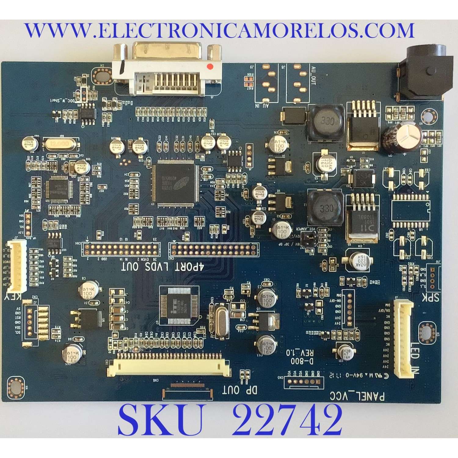 MAIN PARA TV LG / QHD270-MP-V6 / D-800 REV_1.0 / PANEL LM270WQ1 (SD)(B1) / 