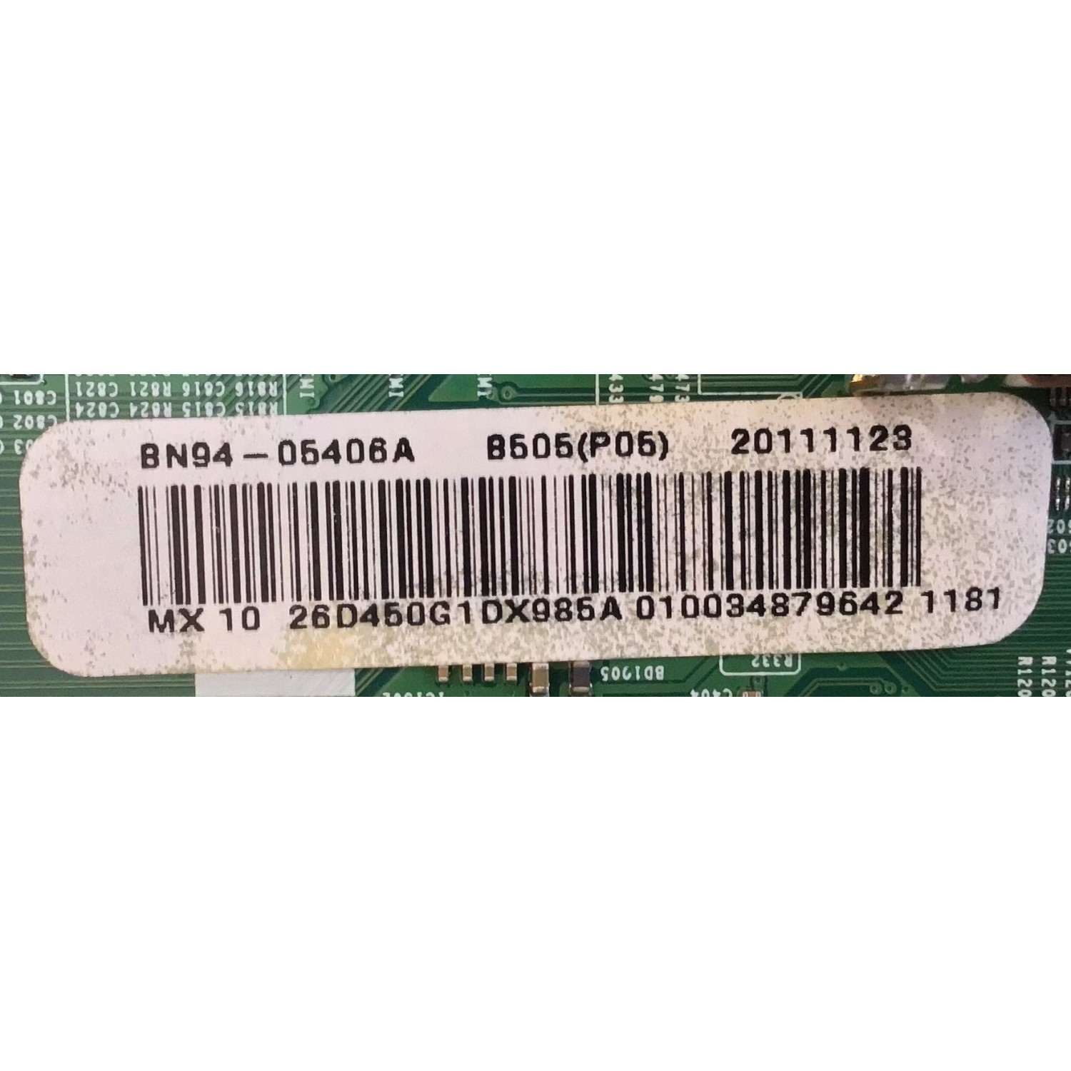 MAIN PARA TV SAMSUNG / BN94-05406A / BN41-01749A / BN97-06275G / SUSTITUTAS BN94-04475B / BN94-04475F / PANEL LTF260AP05 / MODELO LN26D450G1DXZA SG02 - Imagen 2