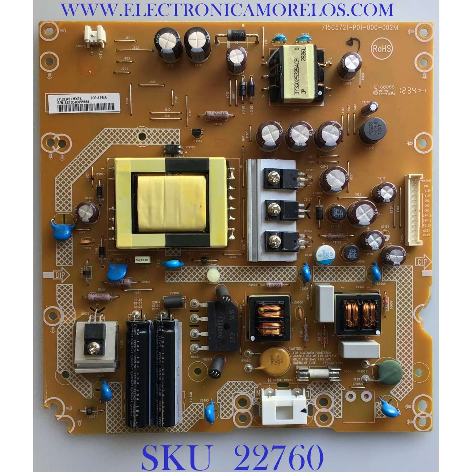 FUENTE DE PODER PARA TV INSIGNIA / ADTVCLA61MXF4 / 715G57521-P01-000-002M / (T)CLA61MXF4 / PANEL MT3151A05-2 VER.2.1 / MODELO NS-32E321A13