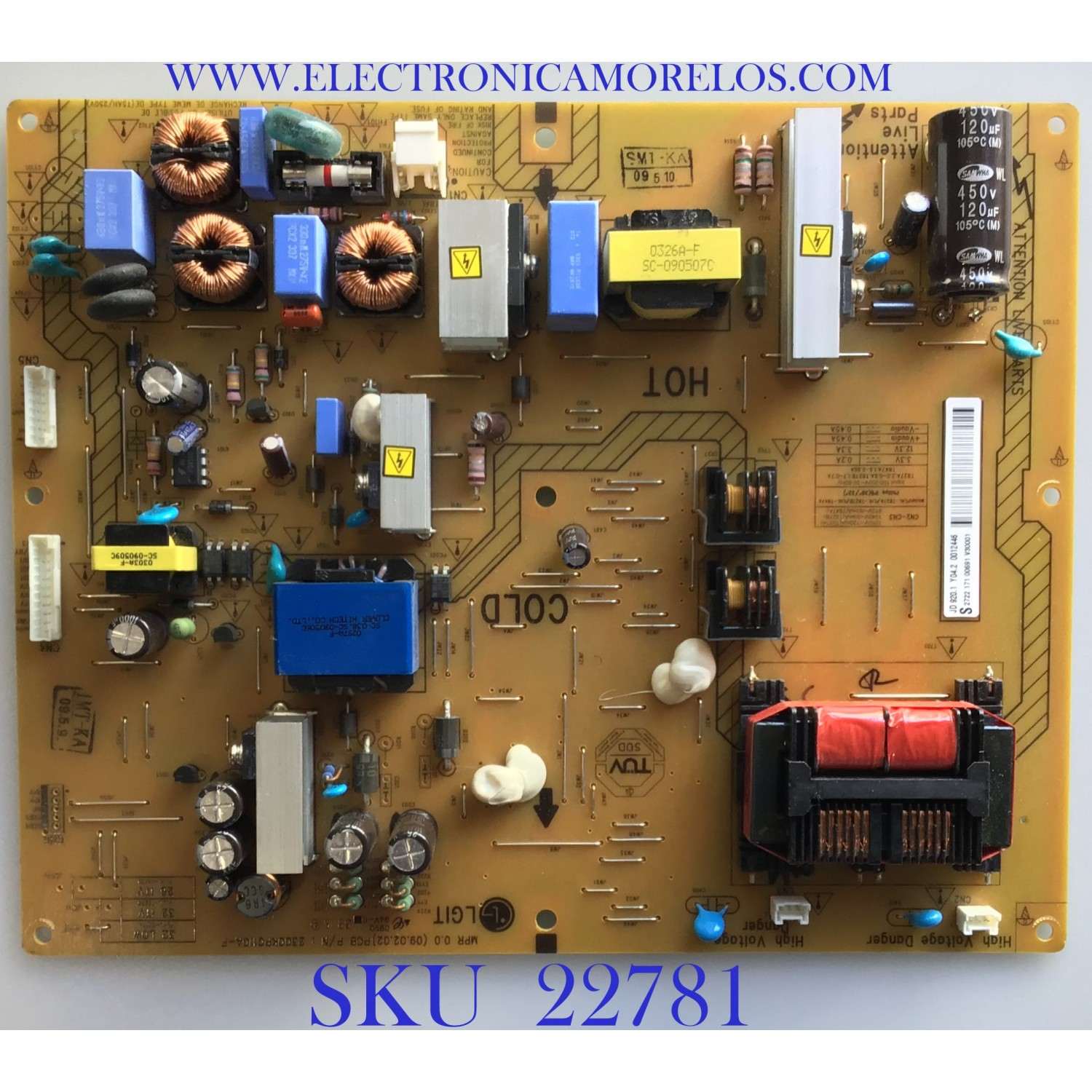 FUENTE DE PODER PARA TV PHILIPS / 272217100691 / 2300KPG110A-F / 2722 171 00691 / MODELO 32PFL6704D/F7