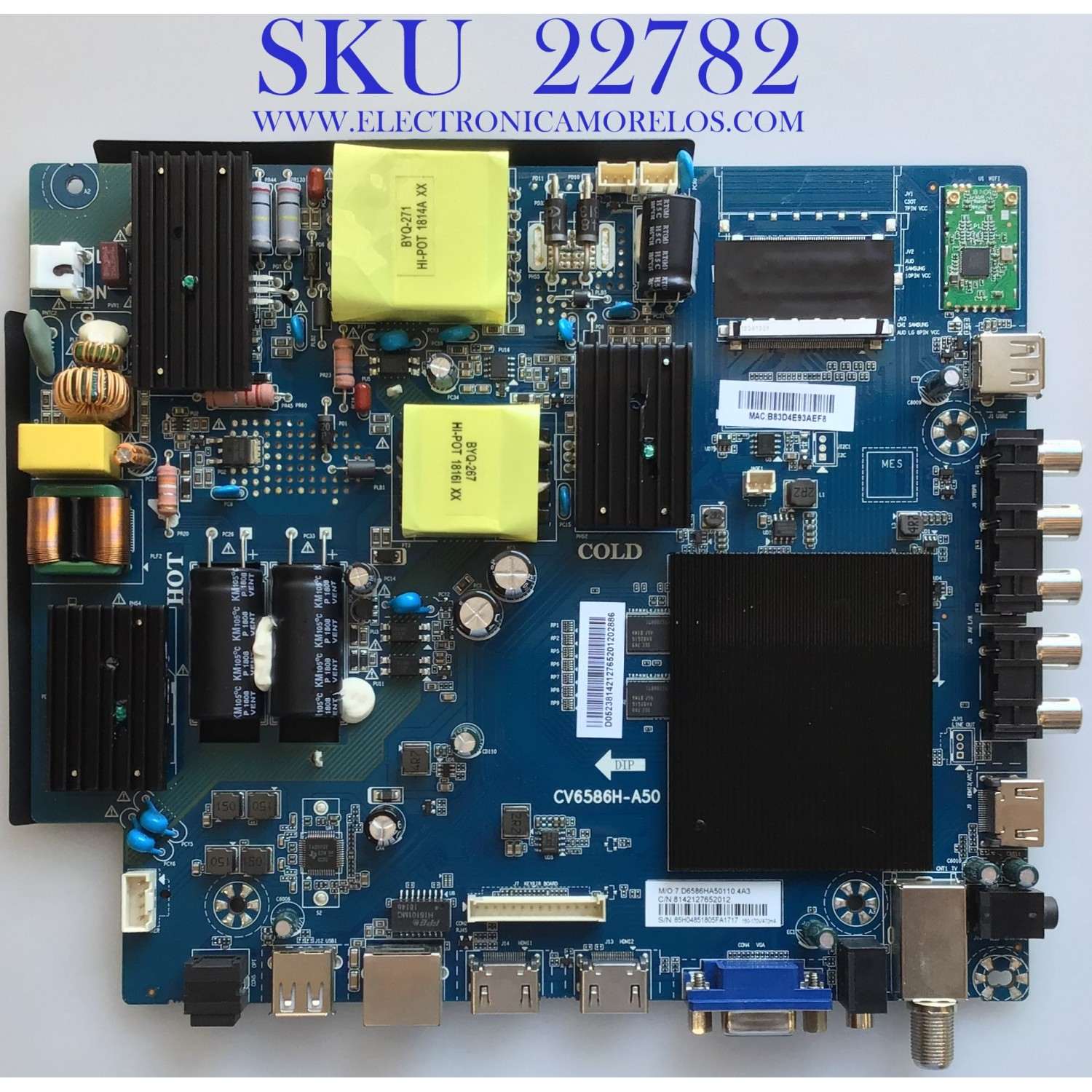 MAIN FUENTE PARA TV ELEMENT / T201804150A / CV6586H-A50 / 8142127652012 / W18055-ZX