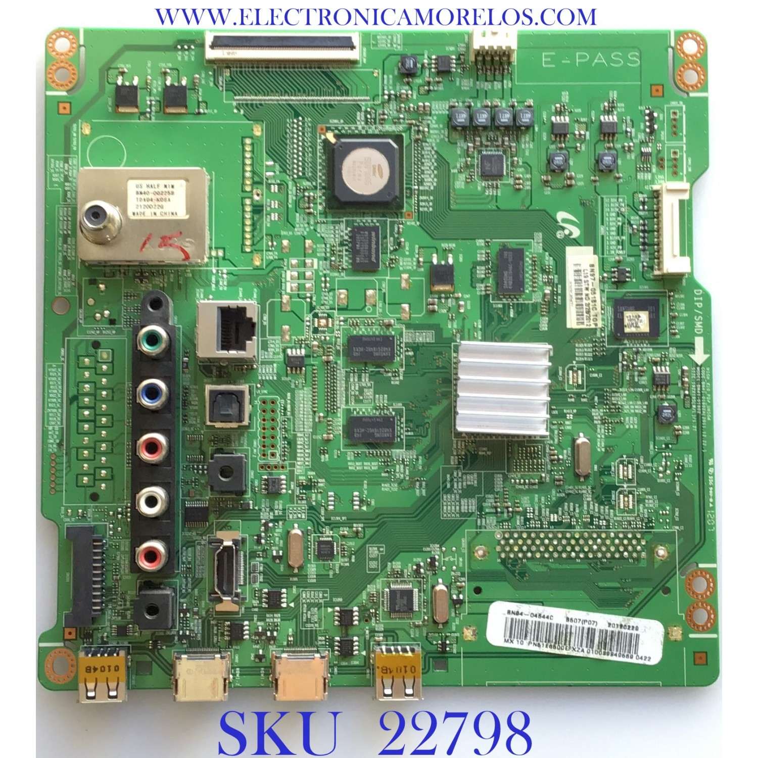 MAIN PARA TV SAMSUNG / BN94-04644C / BN41-01802A / BN97-05181C / PANEL S51FH-YB01 / MODELO PN51E6500EFXZA TD04