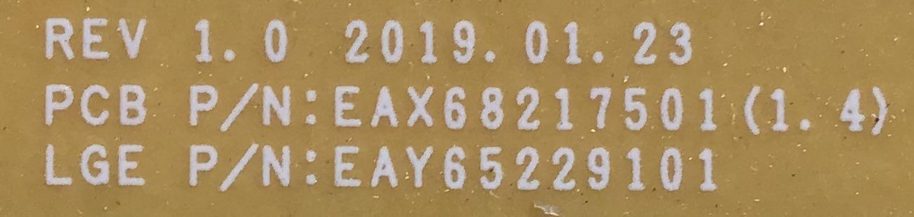 FUENTE DE PODER PARA TV LG / EAY65229101 / EAX68217501 (1.4) / 65229101 / PANEL LD650EQE (FJ)(A1) / MODELO 65UH5E-BJ.AUSLLJM - Imagen 2