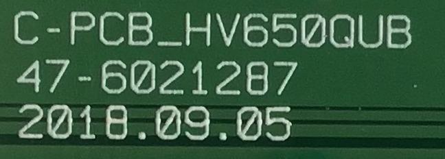 T-CON PARA TV HISENSE (( NUEVA )) ORIGINAL / NUM DE PARTE 44-9771483O / 47-6021287 / HV650QUBN90 / C-PCB_HV650QUB / 44-97714830 / PANEL TPT650J1-QUBF90.K / NUM DE DISPLAY HV650QUB-F90 / MODELOS 65R6000FM / 65R6E1 / ONA65UB19E07 / FW65R70F / 65PFL5604/F7 A - Imagen 3