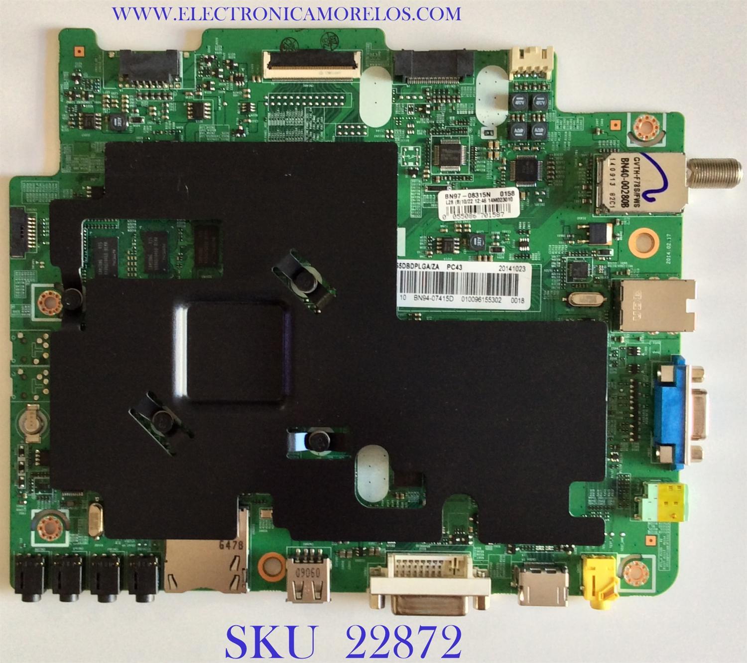 MAIN PARA TV SAMSUNG / BN94-07415D / BN41-02165B / BN97-08315N / PANEL CY-GH055CSLVXH / MODELO LH55DBDPLGA/ZA SS01