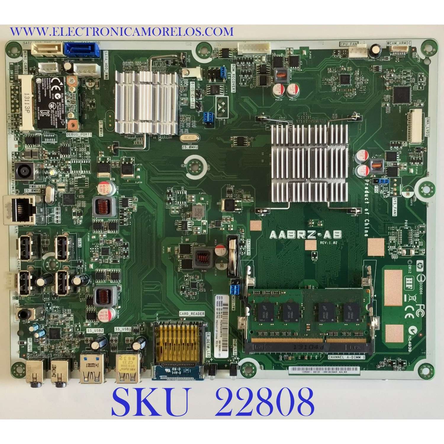TARJETA MADRE PARA MONITOR HP / 698060-001 / 700548-501 W8 / 700548-601 W8 / 12253061-0001201 / 69M10BZ30A29 / PANLEL LTM200KT10 / MODELO PAVILION 20