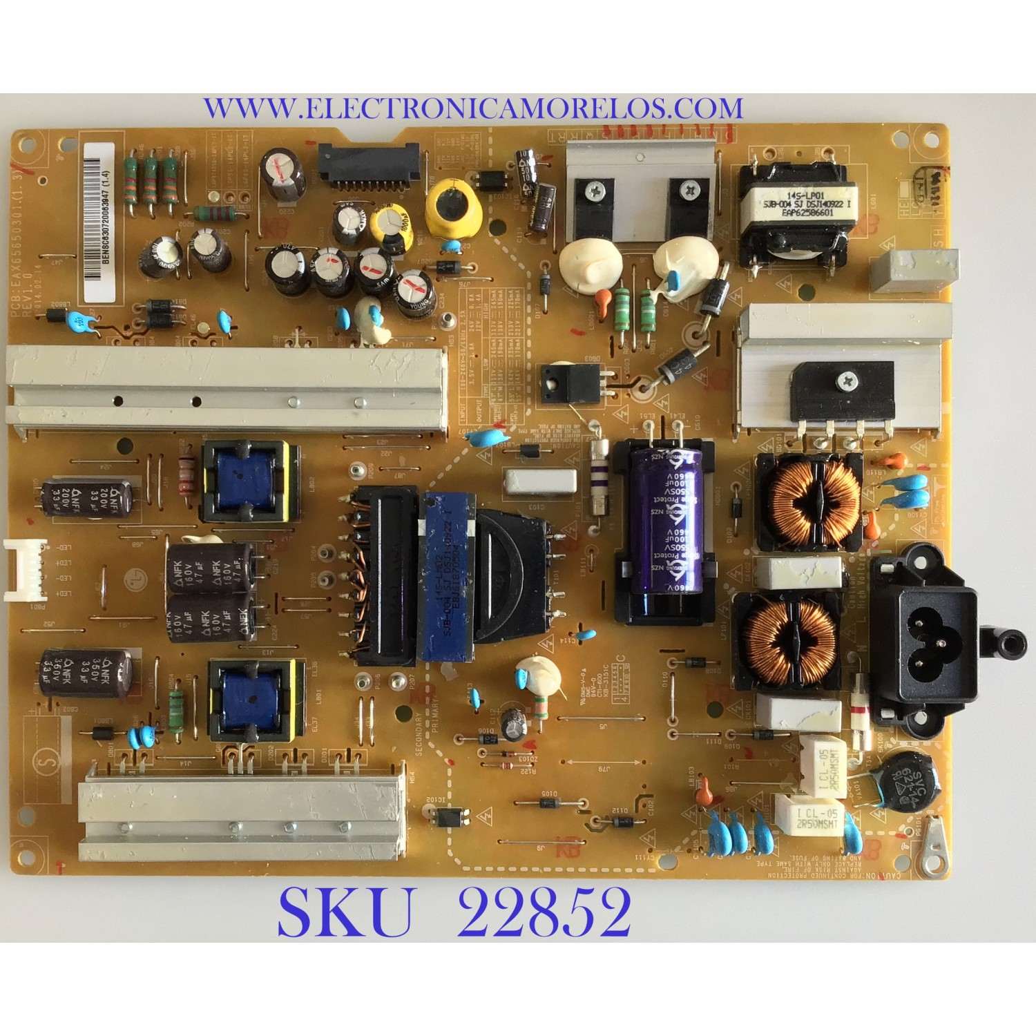 FUENTE DE PODER PARA TV LG / EAY63072006 / EAX65650301 (1.3) / 63072006 / LGP474950-14PL2-1T / MODELOS 47LS55A-5BB AUSKLJM / 47LS35A-5BC AUSKLH / 47LS35A-5BC AUSKLJM