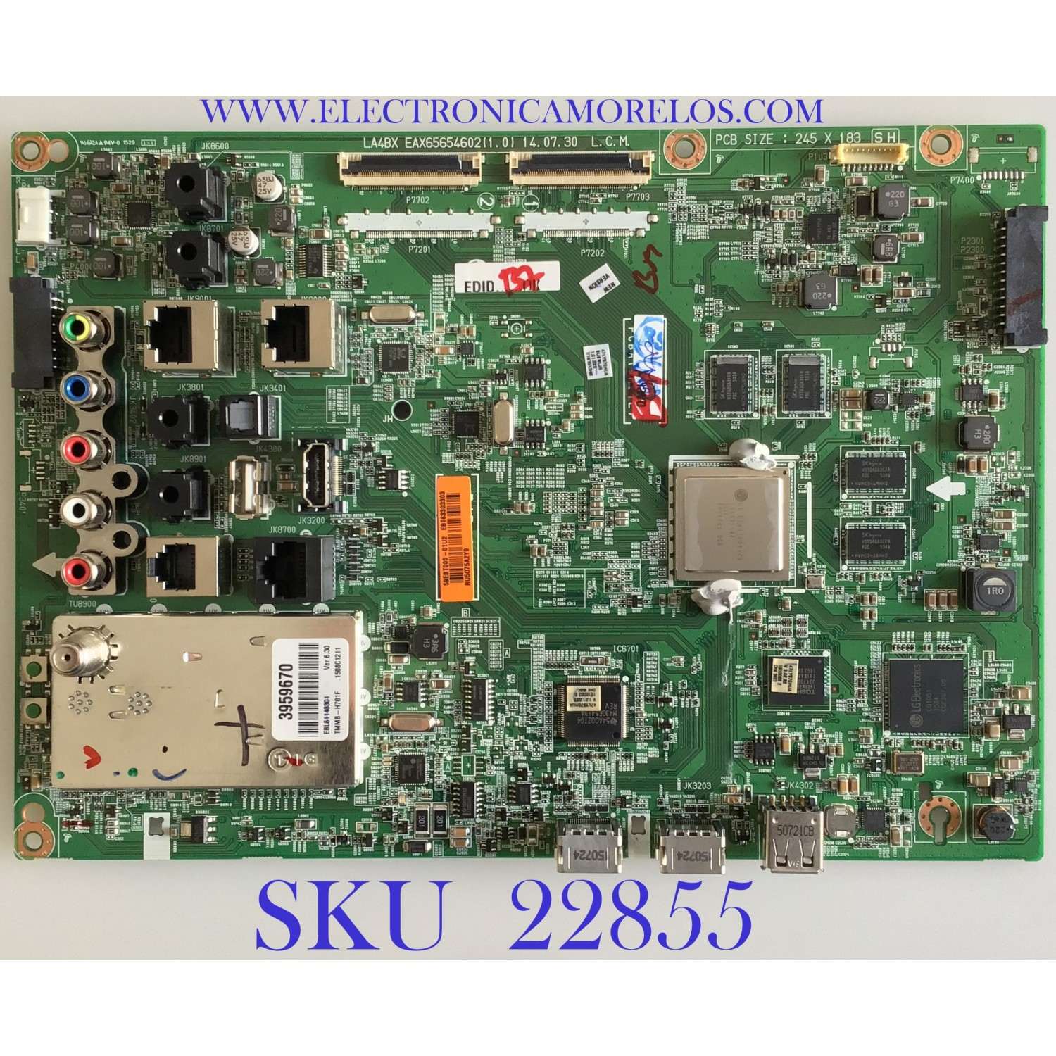 MAIN PARA TV LG / EBT63303303 / EAX65654602 (1.0) / MODELO 47LY970H-UA
