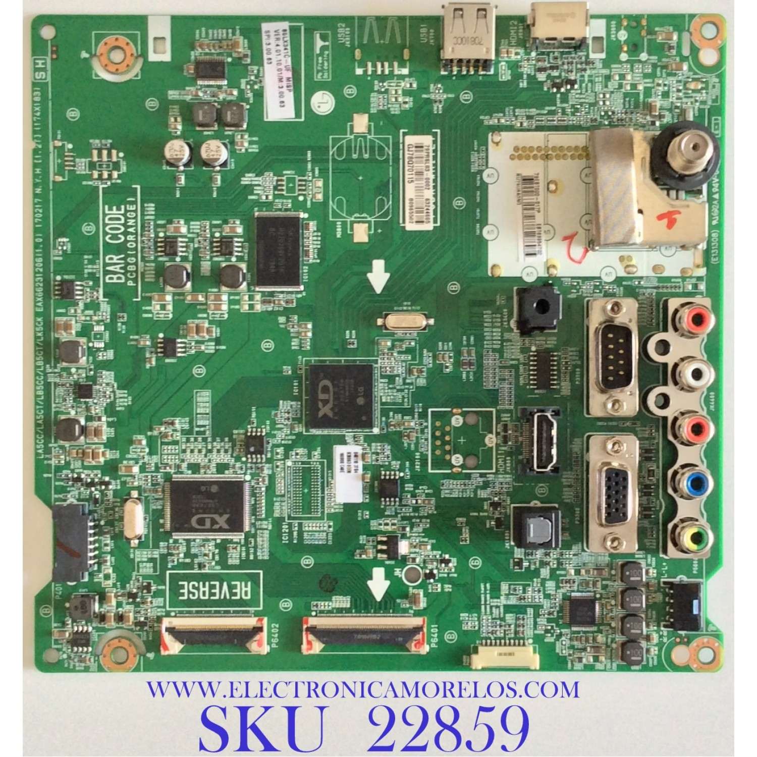 MAIN PARA TV LG / EBT63954702 / EAX66231206(1.0) / 63244605 / MODELO 65LX341C-UF AUSYLJR