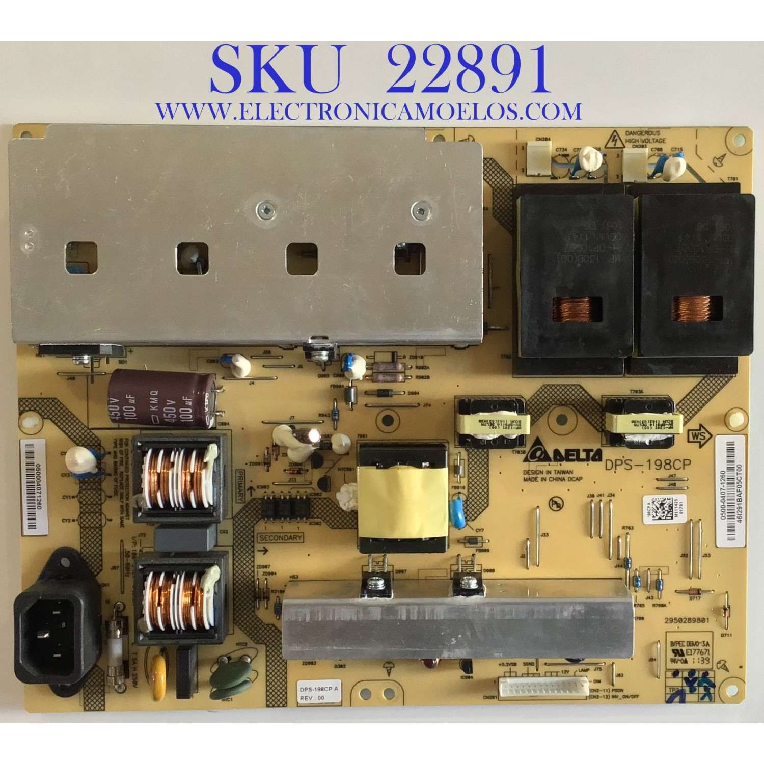 FUENTE DE PODER PARA TV VIZIO / 0500-0407-1260 / DPS-198CP / 050004071260 / SUSTITUTAS 0500-0407-1030 / 0500-0412-1030 / PANEL LC420WUH (RD)(P1) / MODELO E421VO