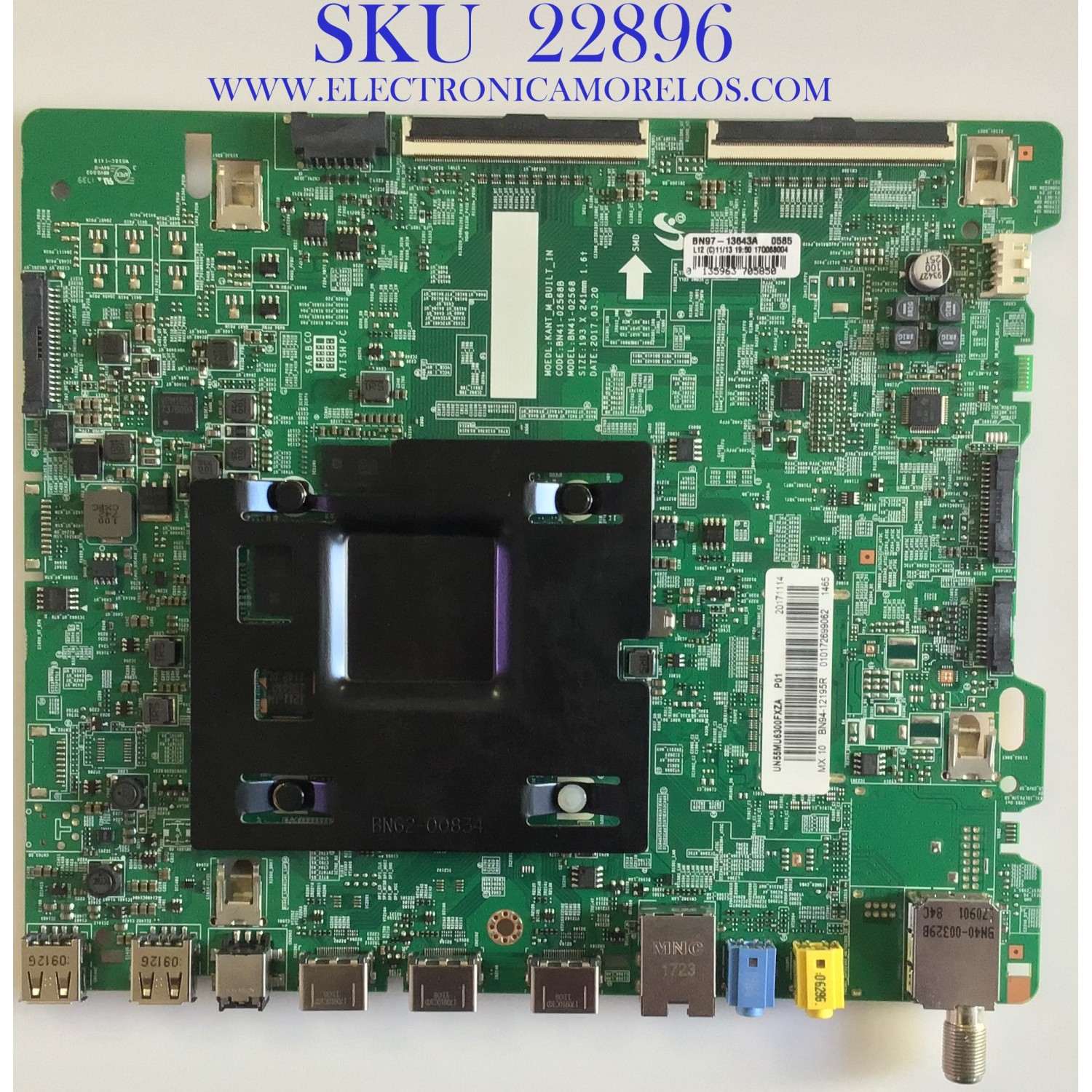 MAIN PARA TV SAMSUNG / BN94-12195R / BN41-02568B / BN97-13643A / MODELO UN55MU6300FXZA FB13