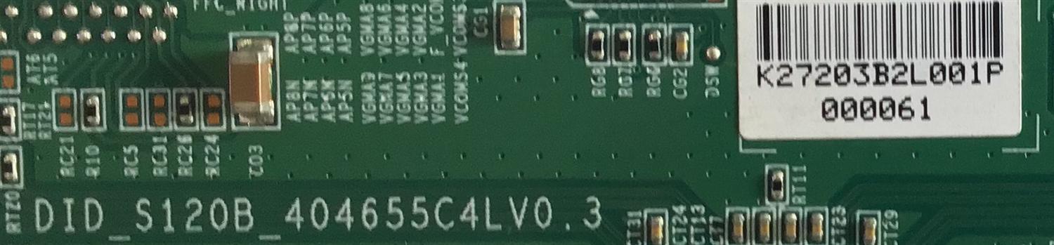 T-CON PARA TV SAMSUNG / LJ94-27203B / DID_S1208_404655C4LV0.3 / 27203B / MODELO LH46GWPLBC / ZA - Imagen 2