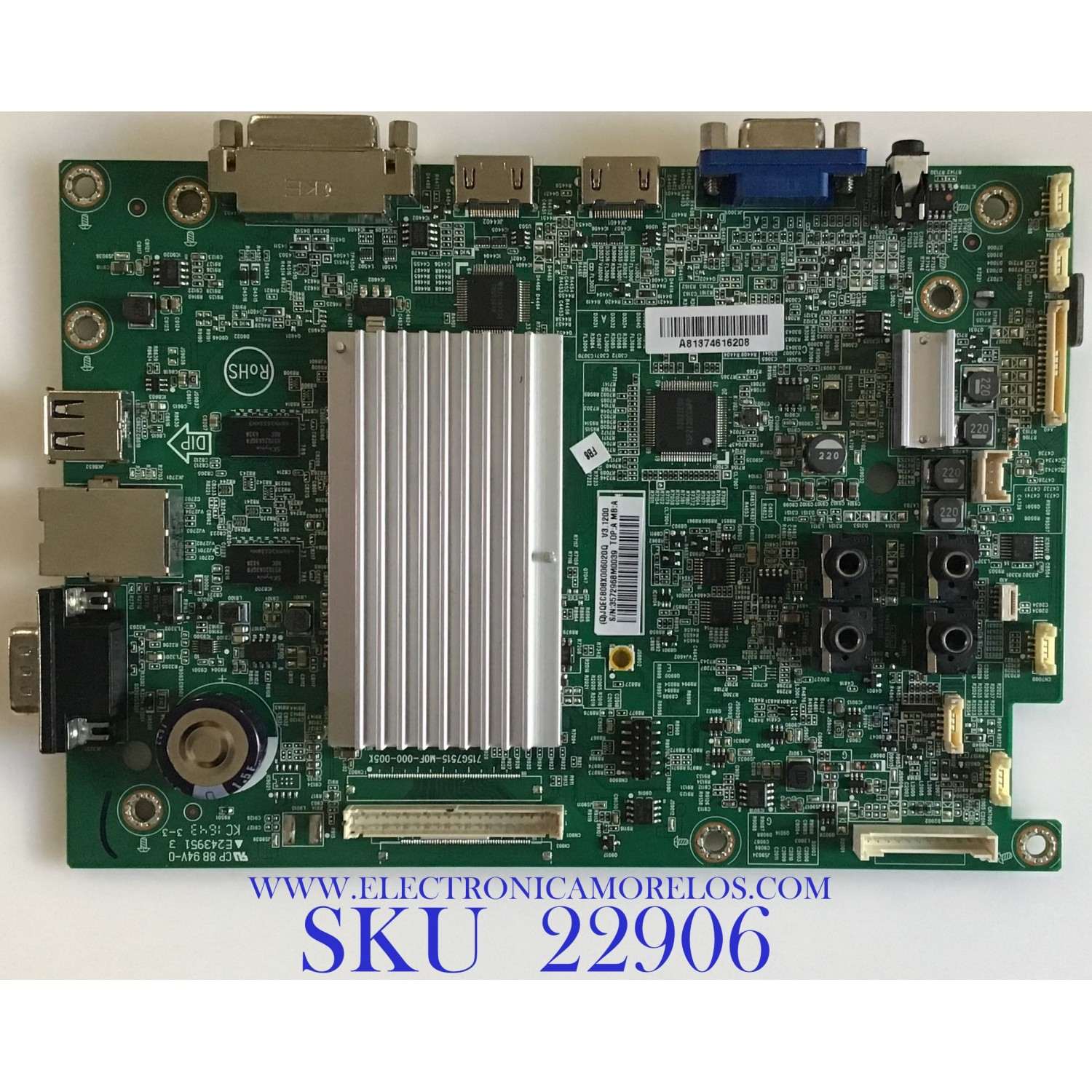 MAIN PARA TV PANASONIC / JQECB08X006 / 715G7515-M0F-000-005K / (Q)JQECB08X006020Q / MODELO TH-43LFE8U