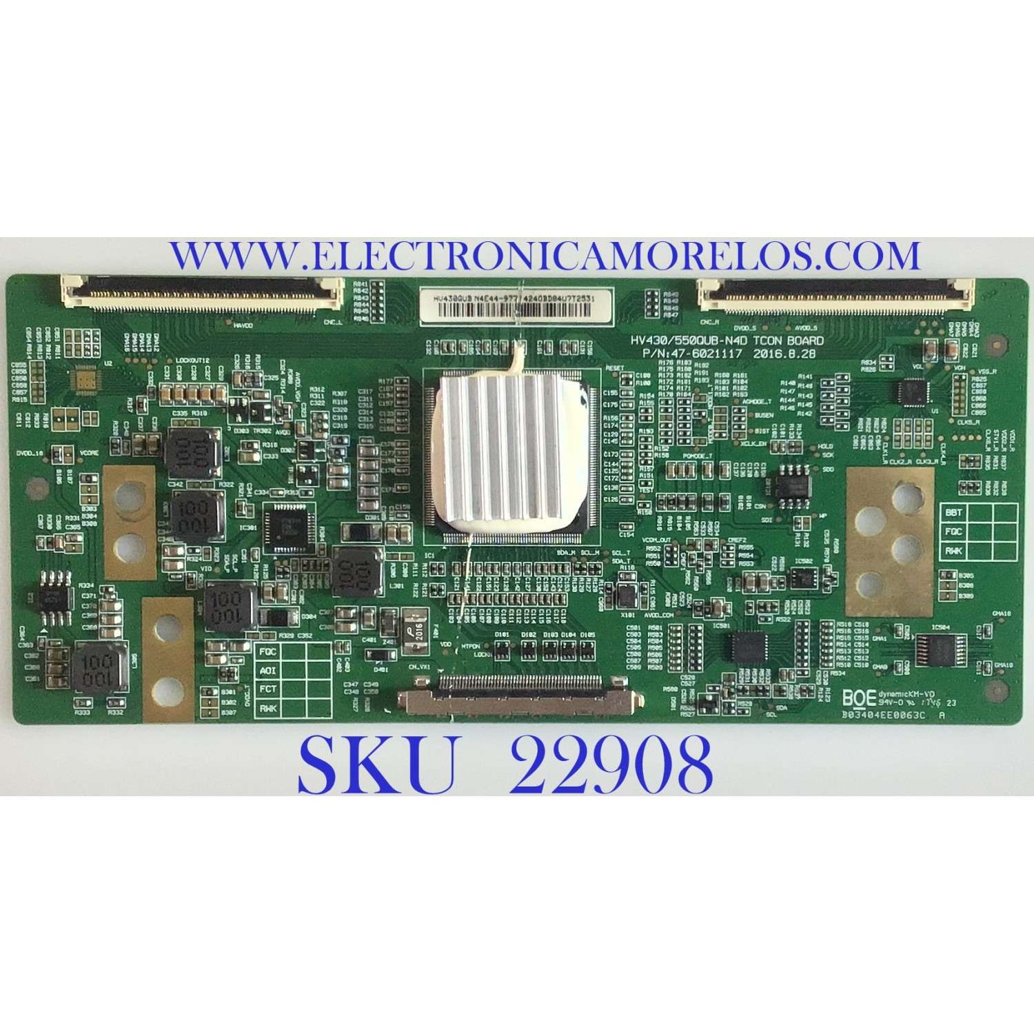 T-CON PARA TV ATYME / 44-97714240B / 47-6021117 / HV430/550QUB-N4D / HV430QUB N4E / PANEL HV430QUB-N4E / MODELO 430AM7UD / GVM43-0-3016-B