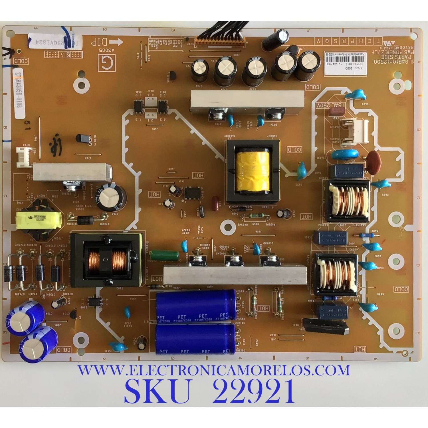 FUENTE DE PODER PARA TV SANYO / 1LG4B10Y12500Z7LH / 1LG4B10Y12500 / Z7LH / PANEL T420HVN05.1 / MODELO DP42D23