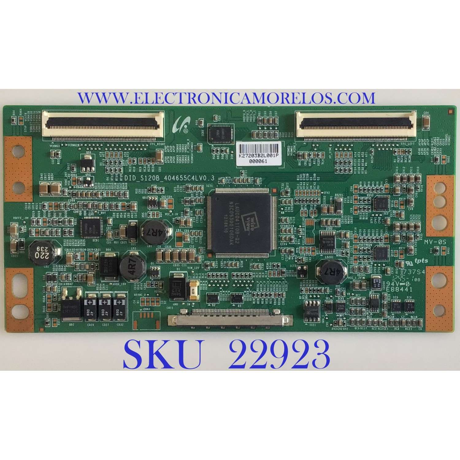T-CON PARA TV SAMSUNG / LJ94-27203B / DID_S1208_404655C4LV0.3 / 27203B / MODELO LH46GWPLBC / ZA