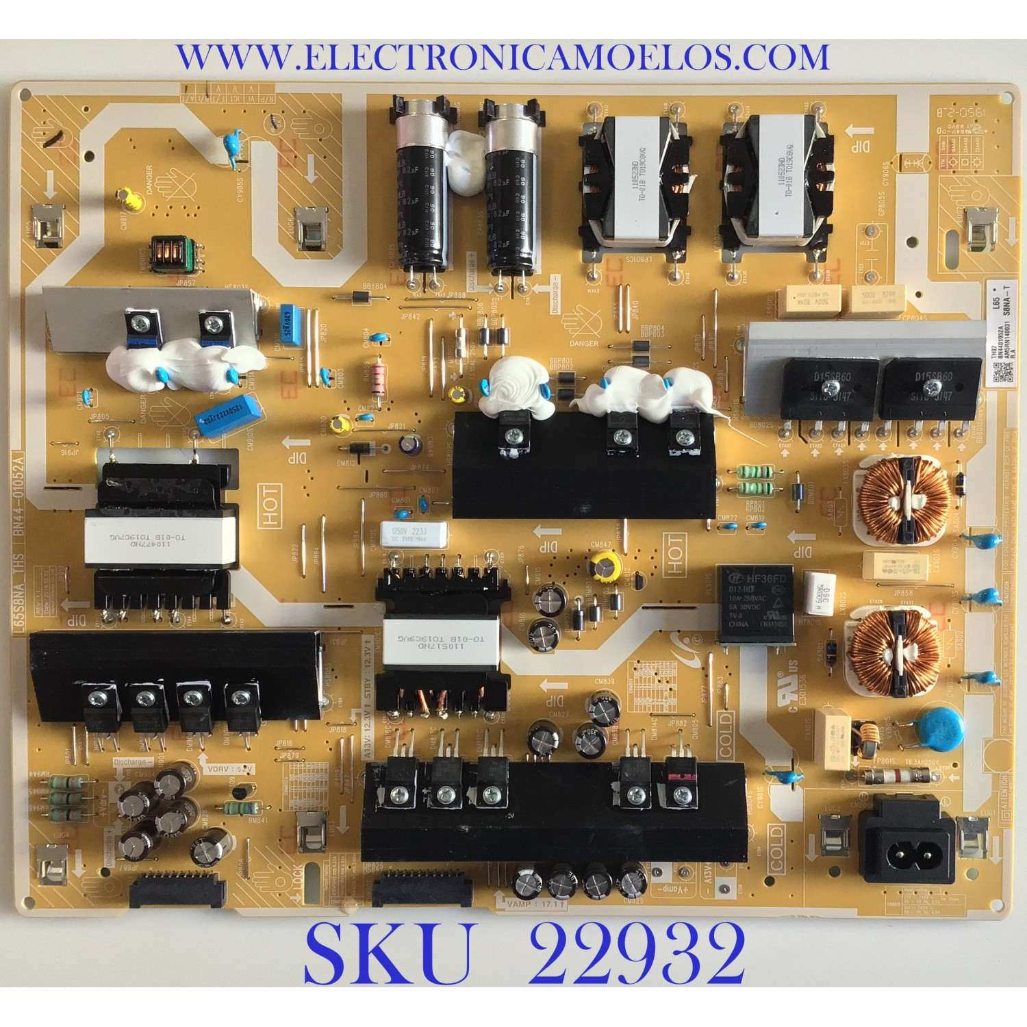 FUENTE DE PODER PARA TV SAMSUNG QLED / NUMERO DE PARTE BN4401052A / BN44-01052A / L65S8NA_THS / DISPLAY LSF650FF14-Q02 / MODELOS QN65Q8DAAFXZA BA01 / QN65Q8DTAFXZA AB02 / QN65Q8DTAFXZA FB03 / QN65Q80AAFXZA BA01 / QN65Q80TAFXZA AB03 / QN65Q80TAFXZA FB04