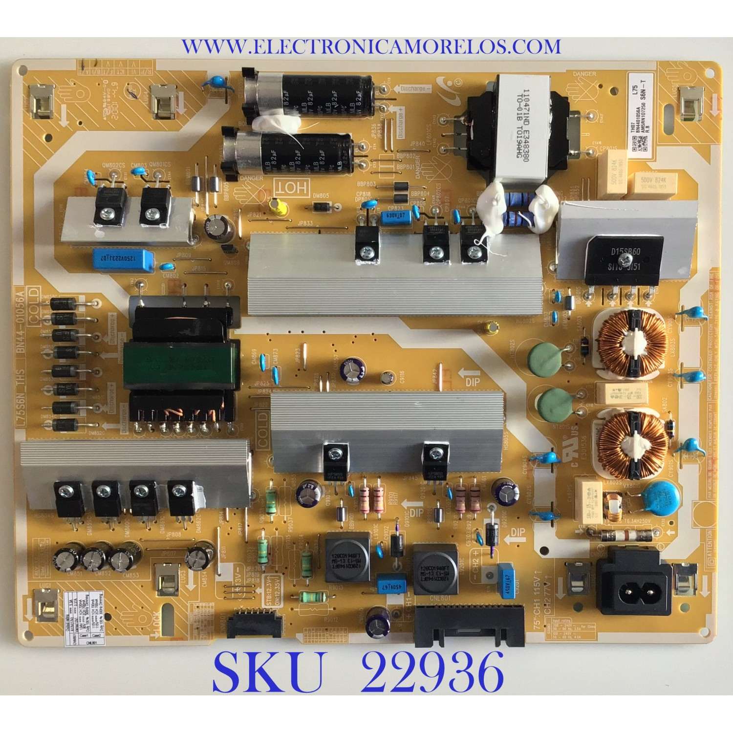 FUENTE DE PODER PARA TV SAMSUNG / NUMERO DE PARTE BN4401056A / BN44-01056A / UN70TU6985 / DISPLAY JE695R3HD7K / 51823A / MODELOS / UN70NU6900 / UN70TU6980 / UN75TU700D / UN75TU7000 / UN75TU8000 / MAS MODELOS EN DESCRIPCIÓN