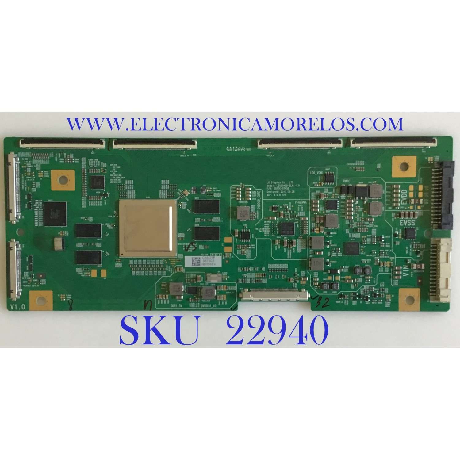 T-CON PARA TV LG OLED / NUMERO DE PARTE 5673C / 6871L-5673C / 6870C-0745B / LE650AQD-ELA1-Y31 / PANEL LE550AQD (EL)(A3) / MODELOS OLED55C8PUA / OLED55B8PUA / OLED55C8PUA.BUSWLJR / OLED55B8PUA.BUSWLJR