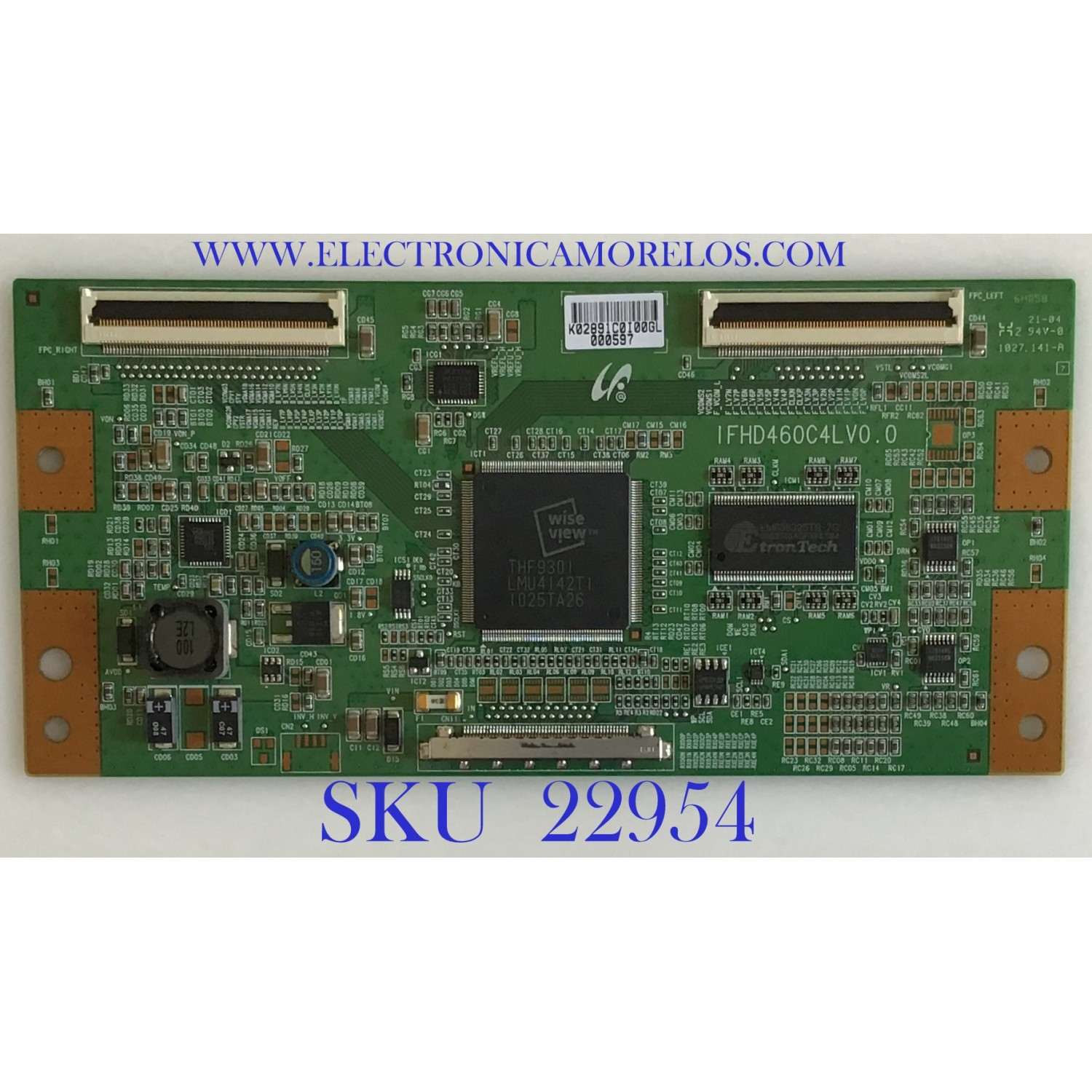 T-CON PARA TV NEC / LJ94-02891C / IFHD460C4LV0.0 / 02891C / MODELO P461