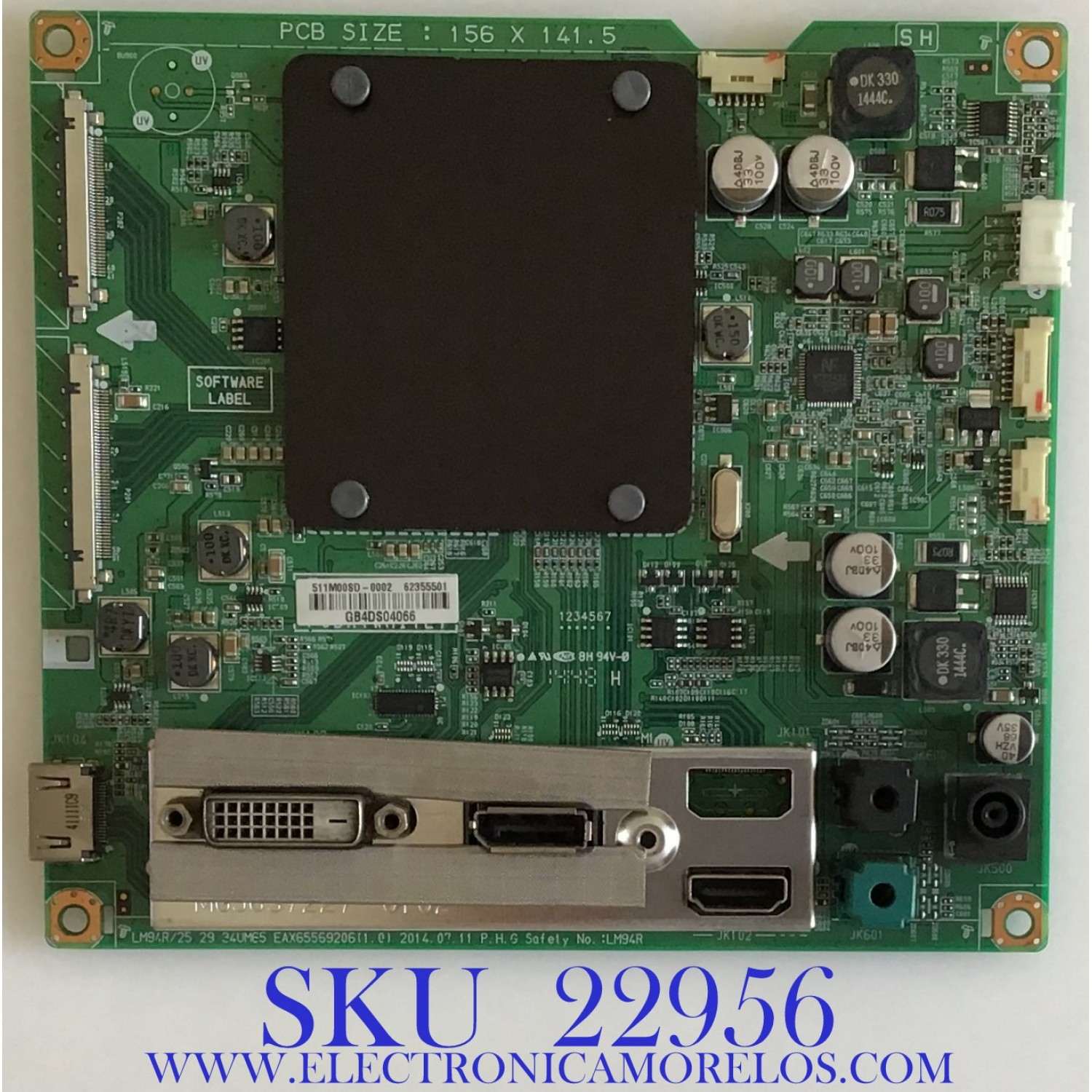 MAIN PARA MONITOR LG / EBT62355501 / EAX65569206 (1.0) / 62355501 / PANEL LM340WW1(SS)(A1) / MODELO 34UM65-PD.AUSLOY