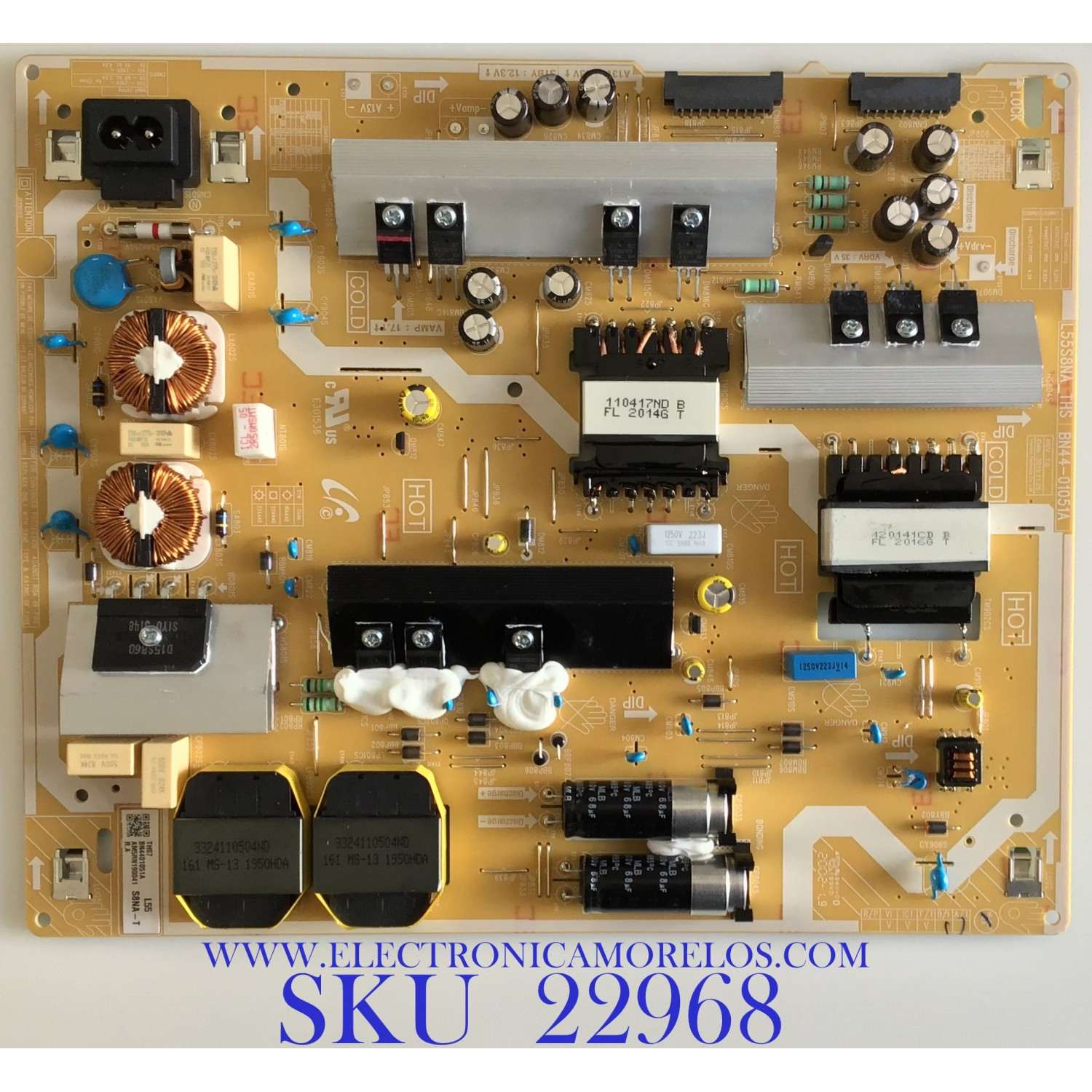 FUENTE DE PODER PARA TV SAMSUNG QLED / NUMERO DE PARTE BN44-01051A / BN4401051A / L55S8NA_THS / MODELOS QN49Q8D / QN49Q80 / QN50Q8DTAFXZA AA01 / QN50Q80AAFXZA AA01 / QN55Q8DTAFXZA AC02 / QN55Q8DTAFXZA FA03 / QN55Q80TAFXZA AC02 / QN55Q80TAFXZA FA03 