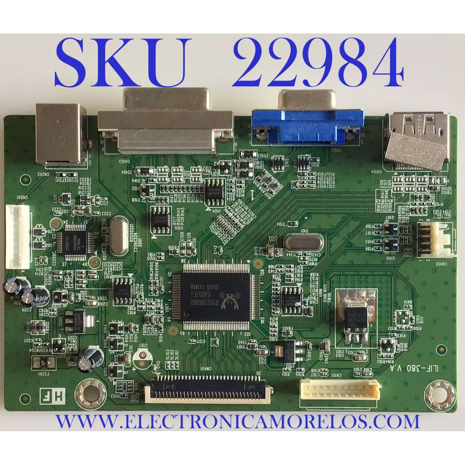MAIN PARA MONITOR HP / 790FA1300800H00 / 492A008N1300H01 / YVD80AD02VJ9 / ILIF-380 V.A / PANEL LTM230HL07 / MODELO E231I
