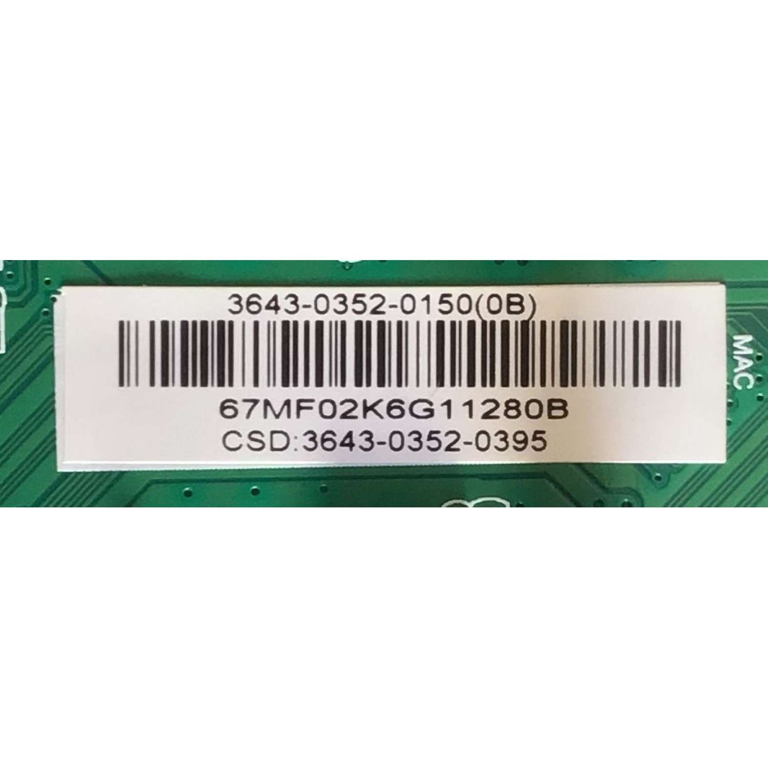 MAIN PARA TV VIZIO / 3643-0352-0150 / TD.MT5597.U762 / H19051136 / H19051136-0A02985 / 3643-03502-0395 / PANEL HV430QUB-H10 / MODELO M437-G0 LAUFQWKV - Imagen 2